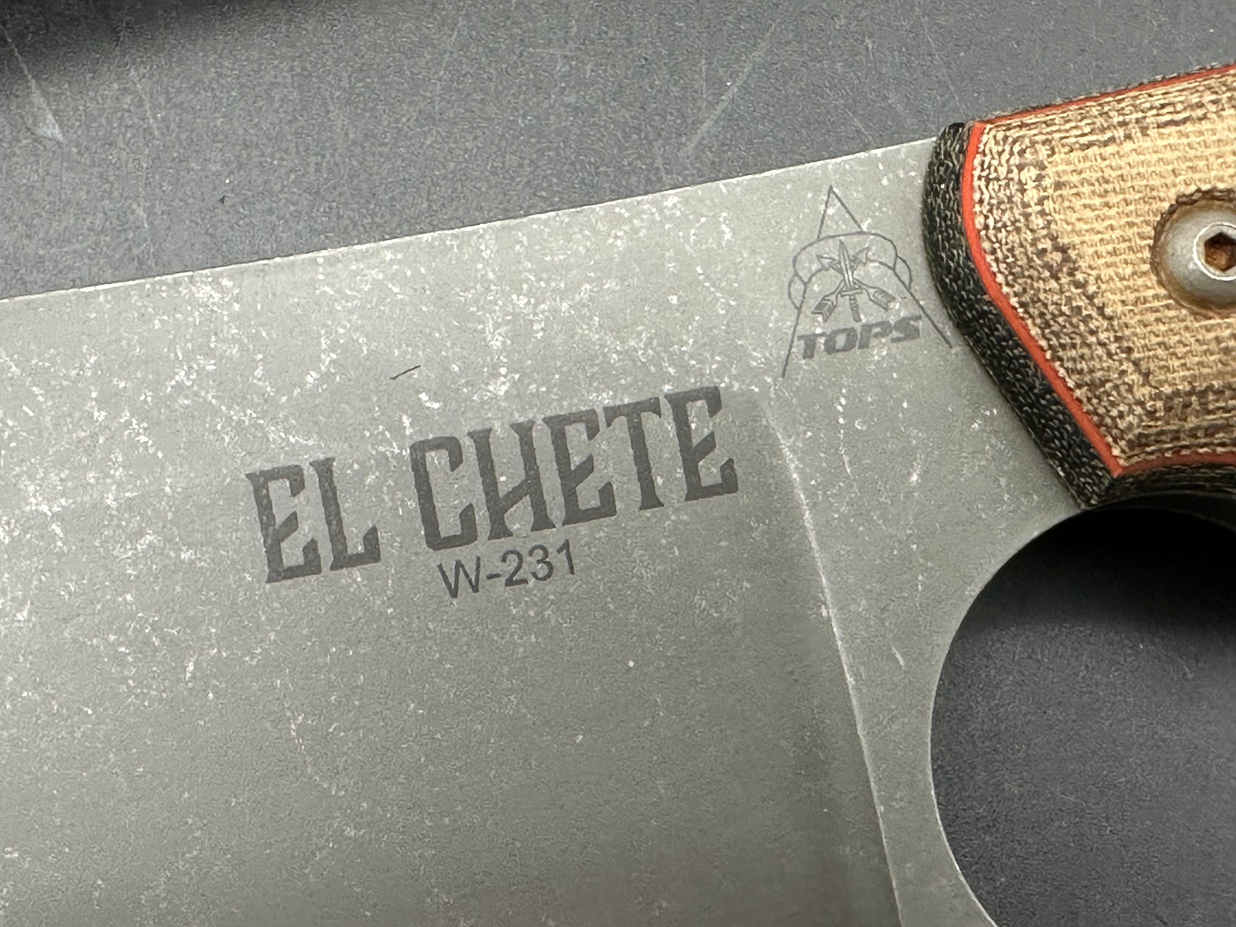 Tops El Chete micarta handle 1095 blade