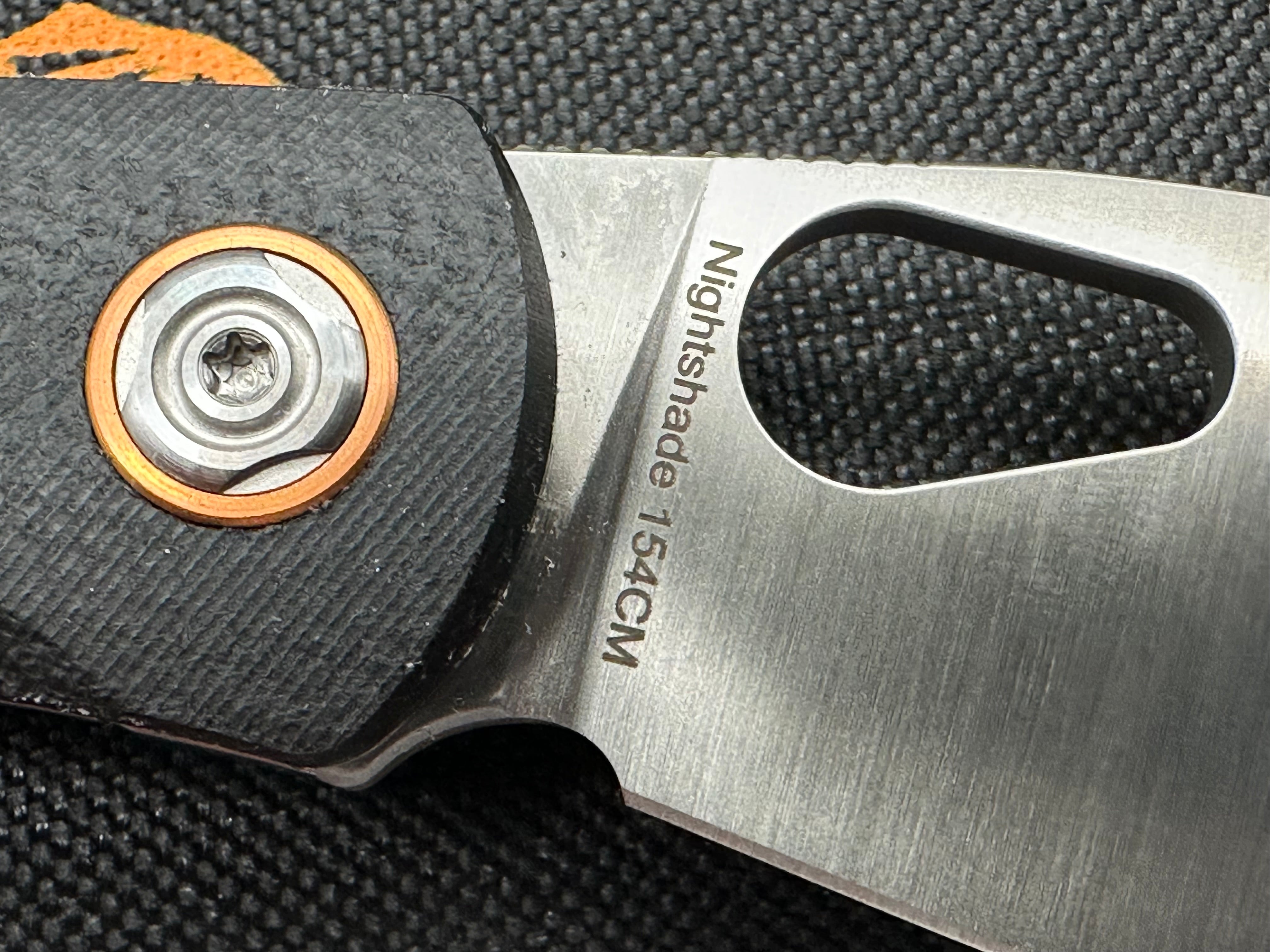 Vosteed Nightshade  Shilin Cutter  Liner Lock Knife 3.26" 154CM Blade Micarta Handle