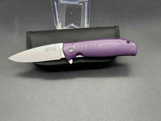 North Arm Skaha 2  3.3" S35VN CNC Milled Blade with Purple G10 Handle