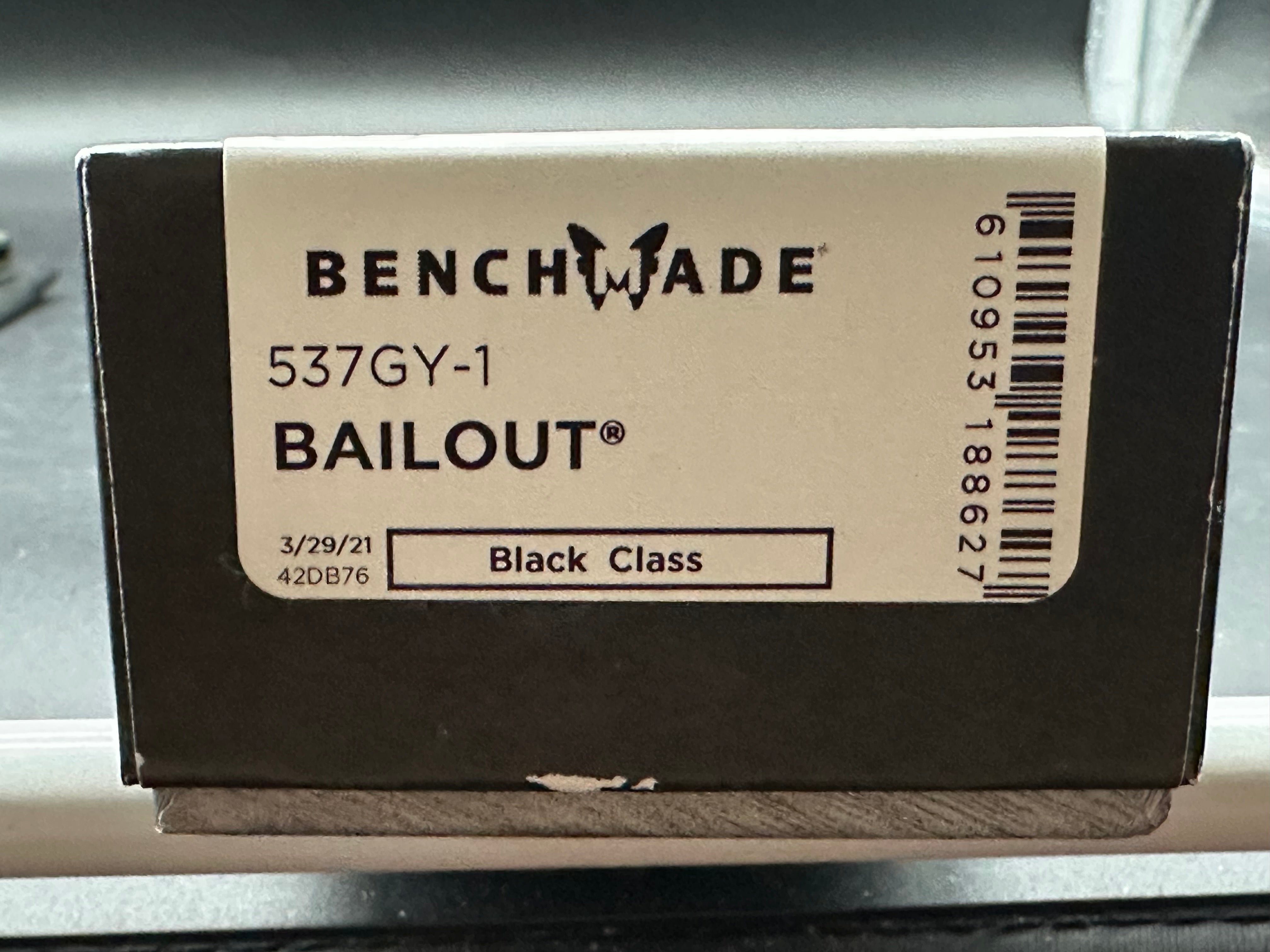 Benchmade Bailout AXIS Lock Knife Green Aluminum (3.4" Gray M4)