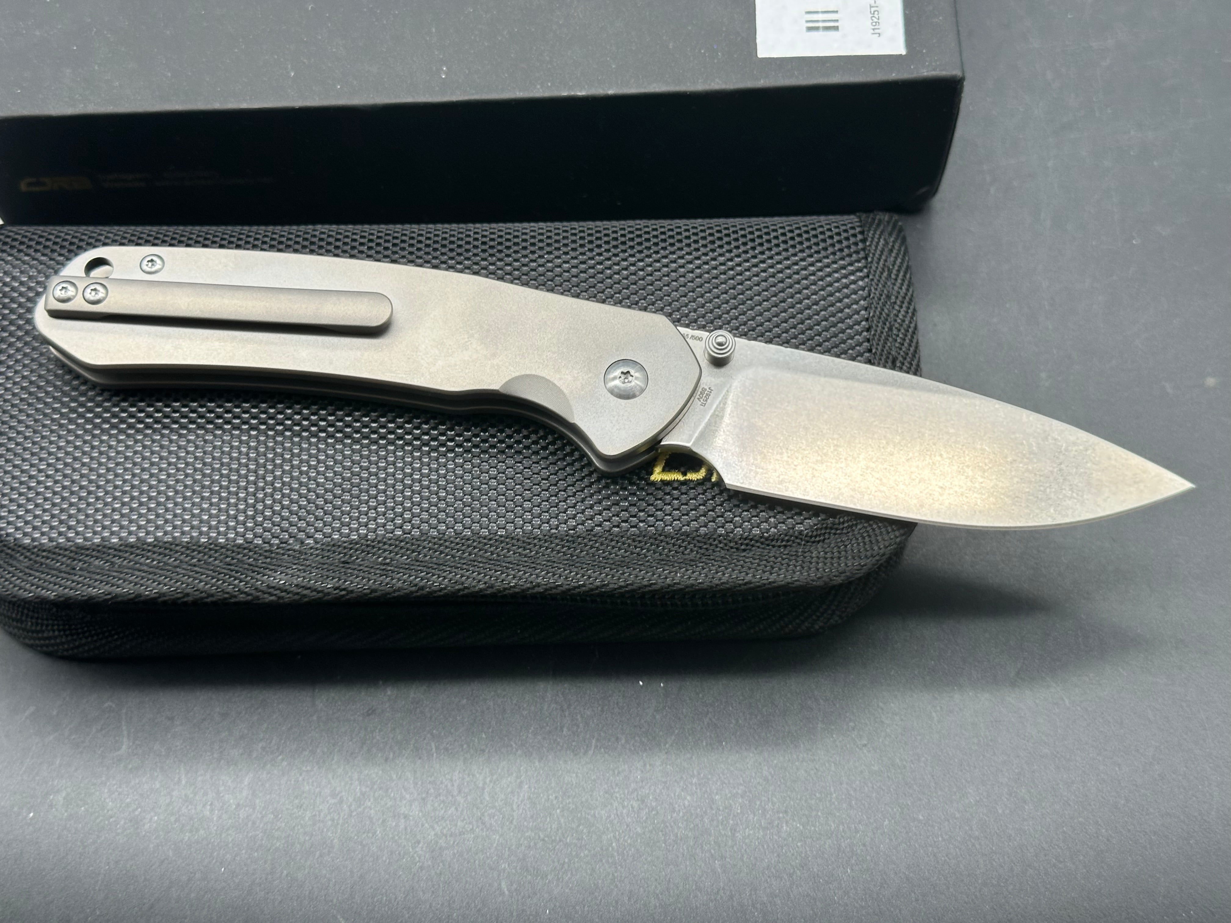 CJRB Pyrite CPM S90v Blade Titanium Handle (Limited Edition)