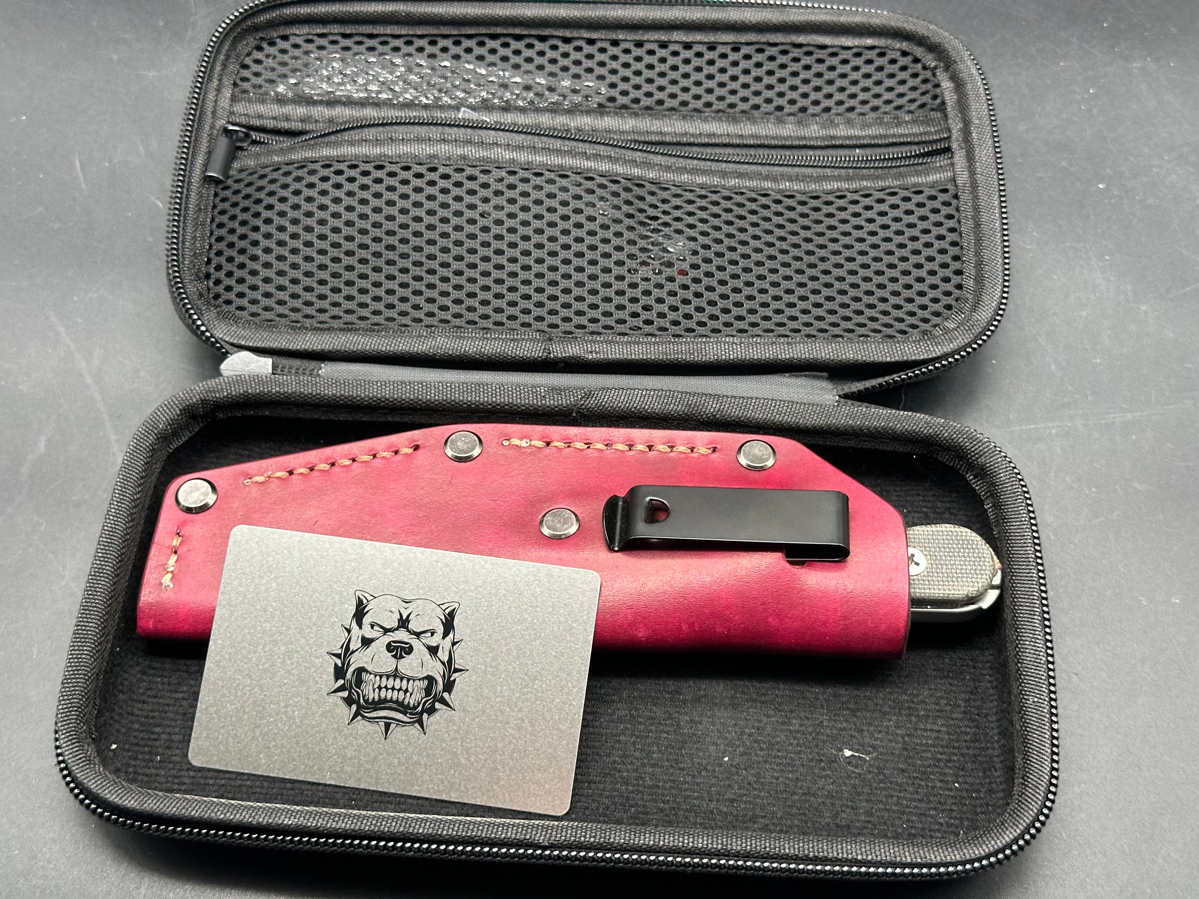 PMP Bulldog fixed blade knife plus custom sheath