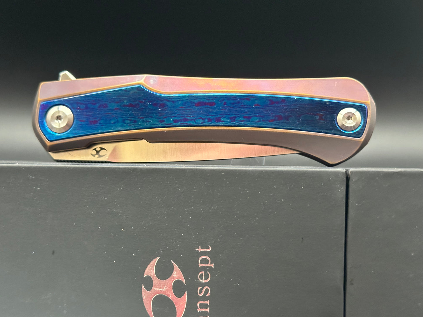 Kansept Knives Kratos Frame Lock Knife Timascus (3.75" Satin)