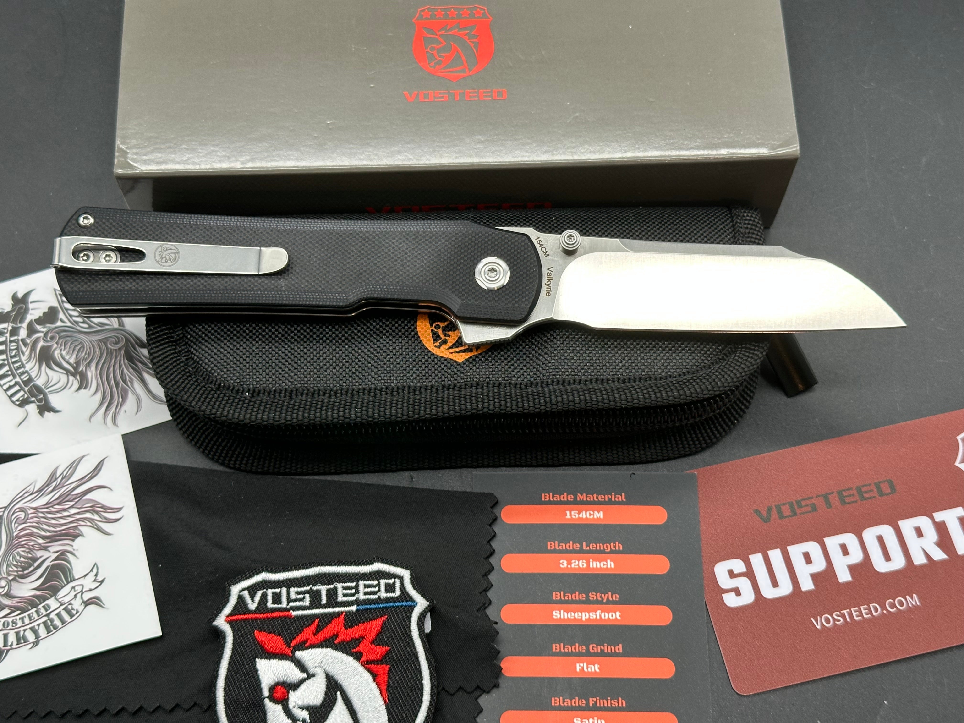 Vosteed Valkyrie - Trek Lock Knife (3.26" 154CM Blade & G10 Handle)