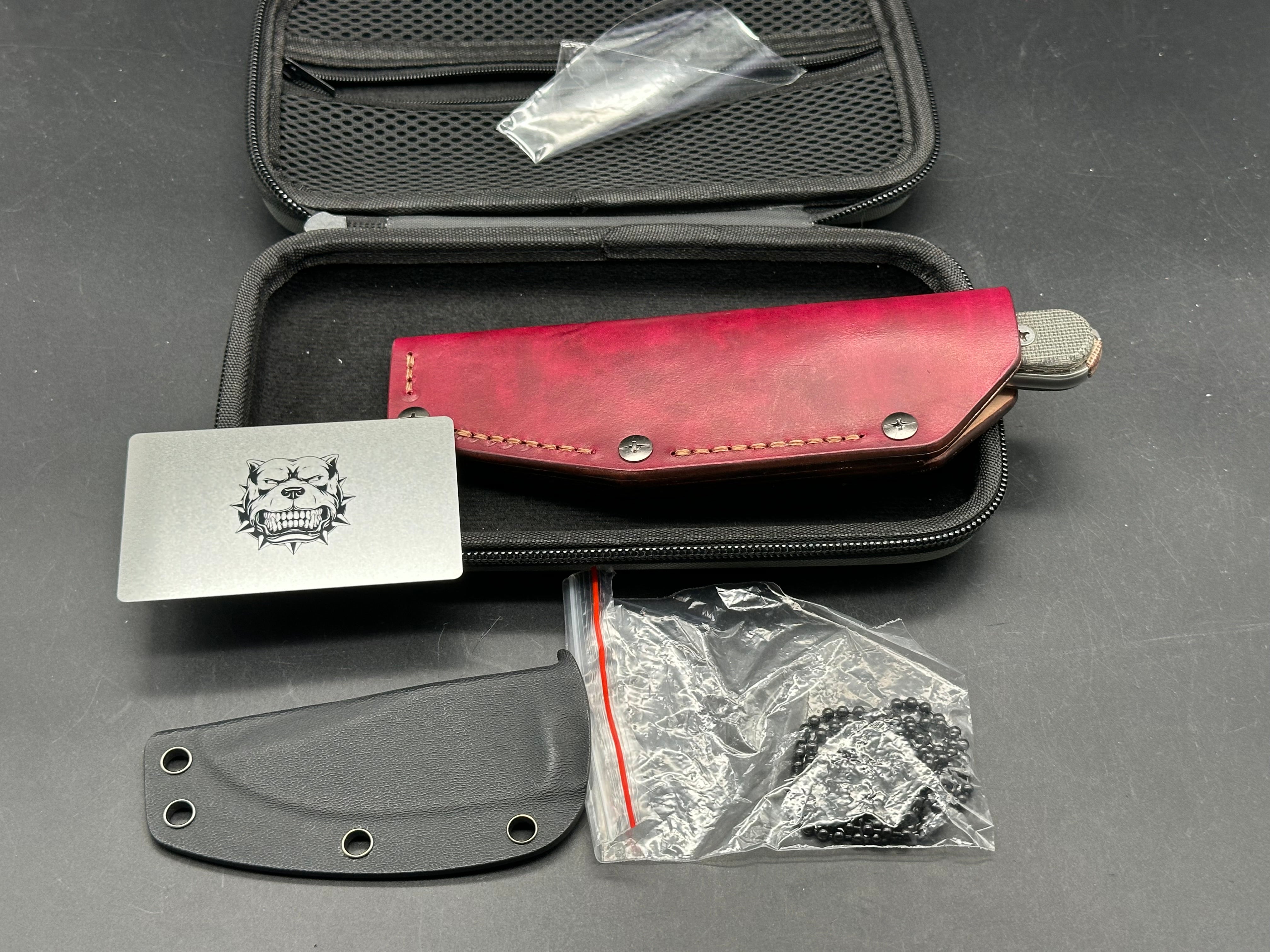 PMP Bulldog fixed blade knife plus custom sheath