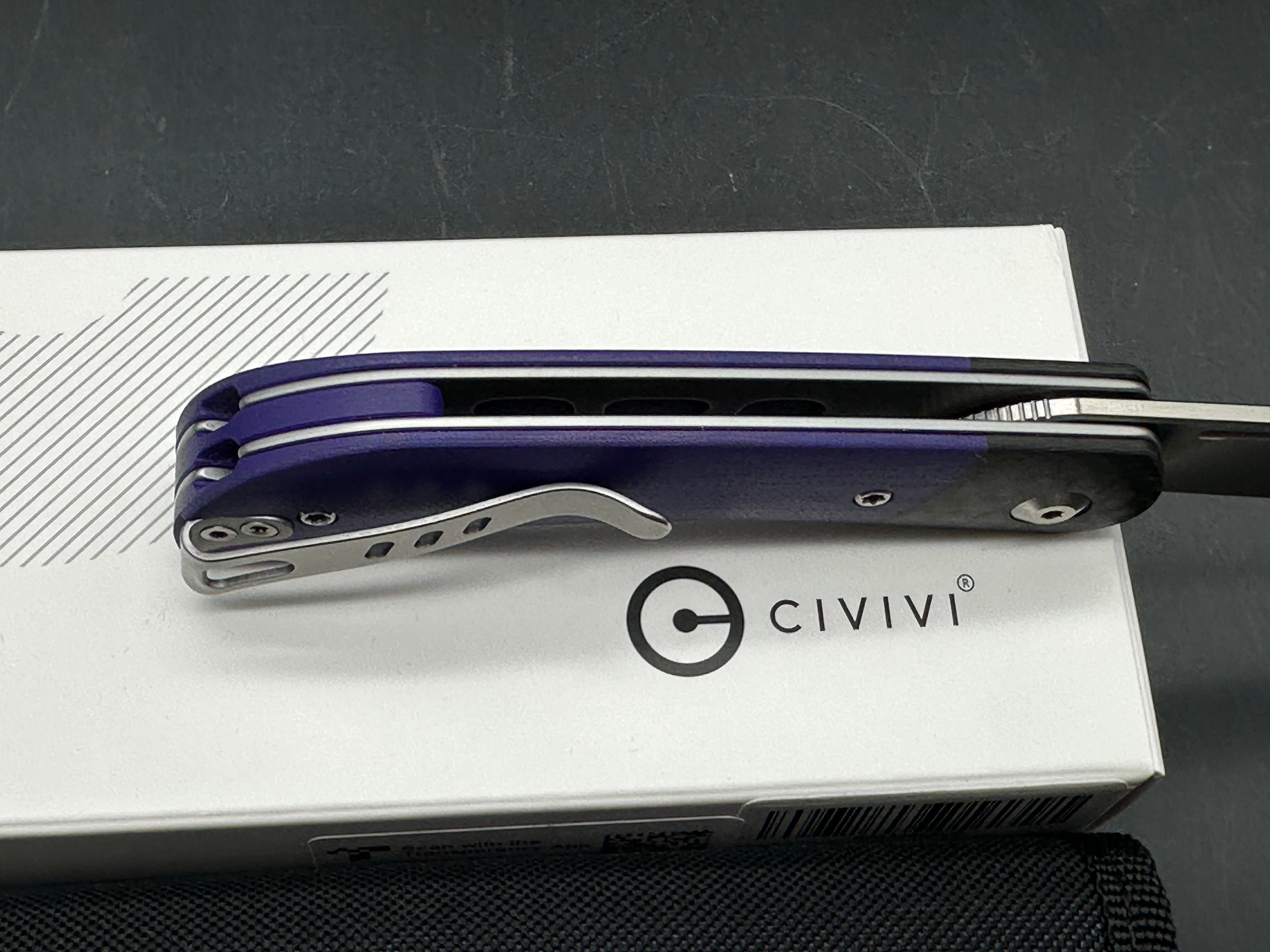 CIVIVI Appalachian Drifter 2 Liner Lock Knife Purple G-10 (3" Satin)