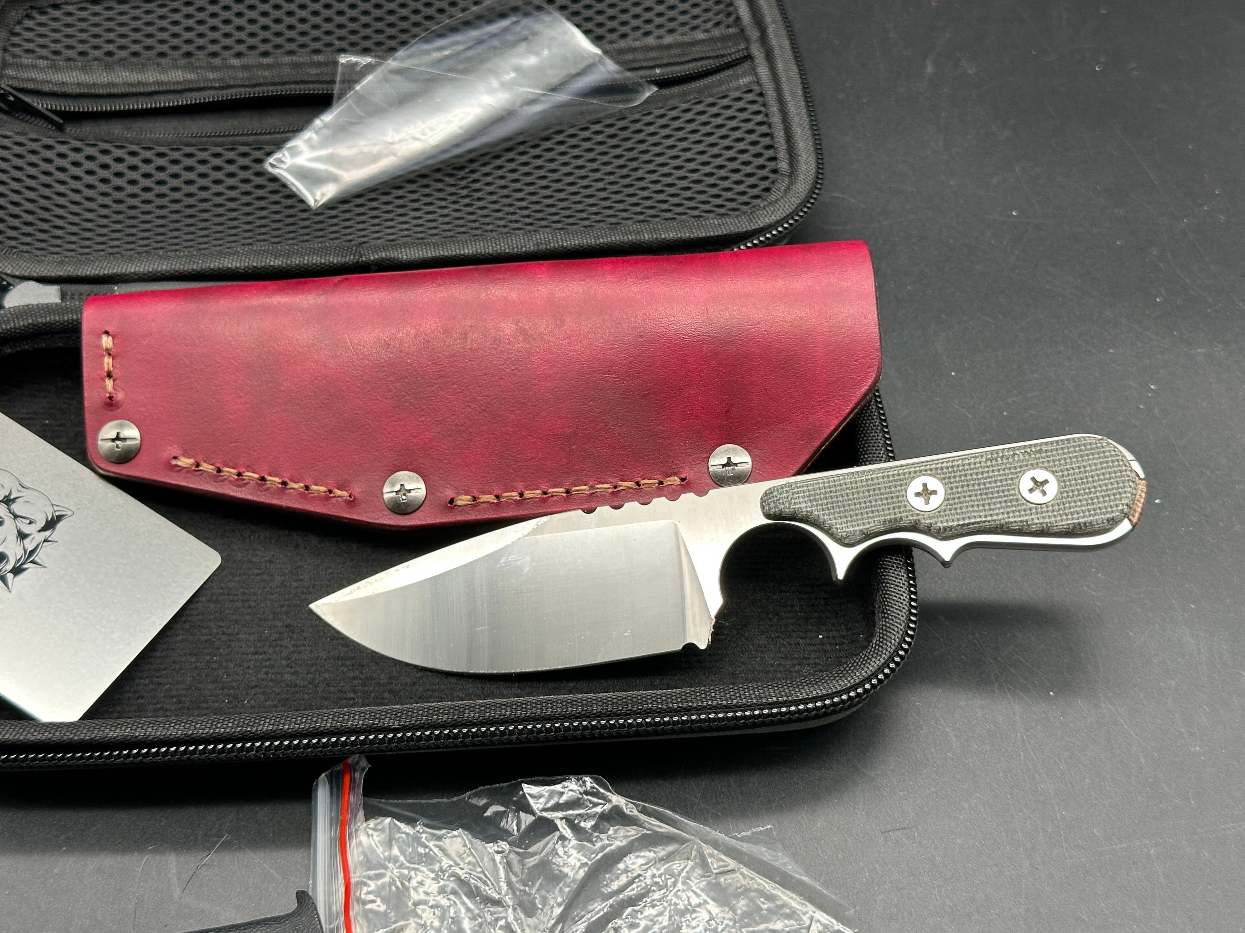 PMP Bulldog fixed blade knife plus custom sheath