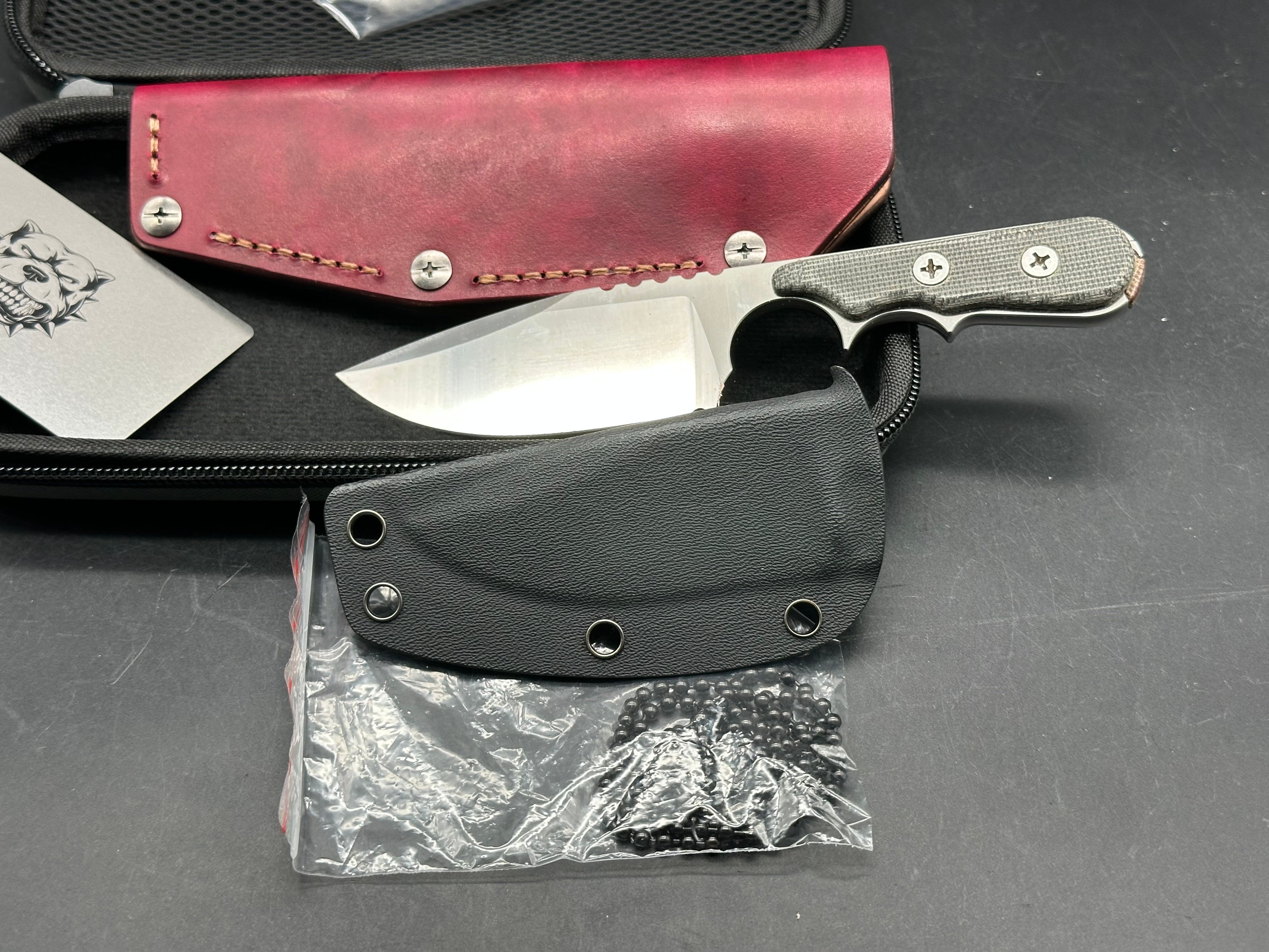 PMP Bulldog fixed blade knife plus custom sheath