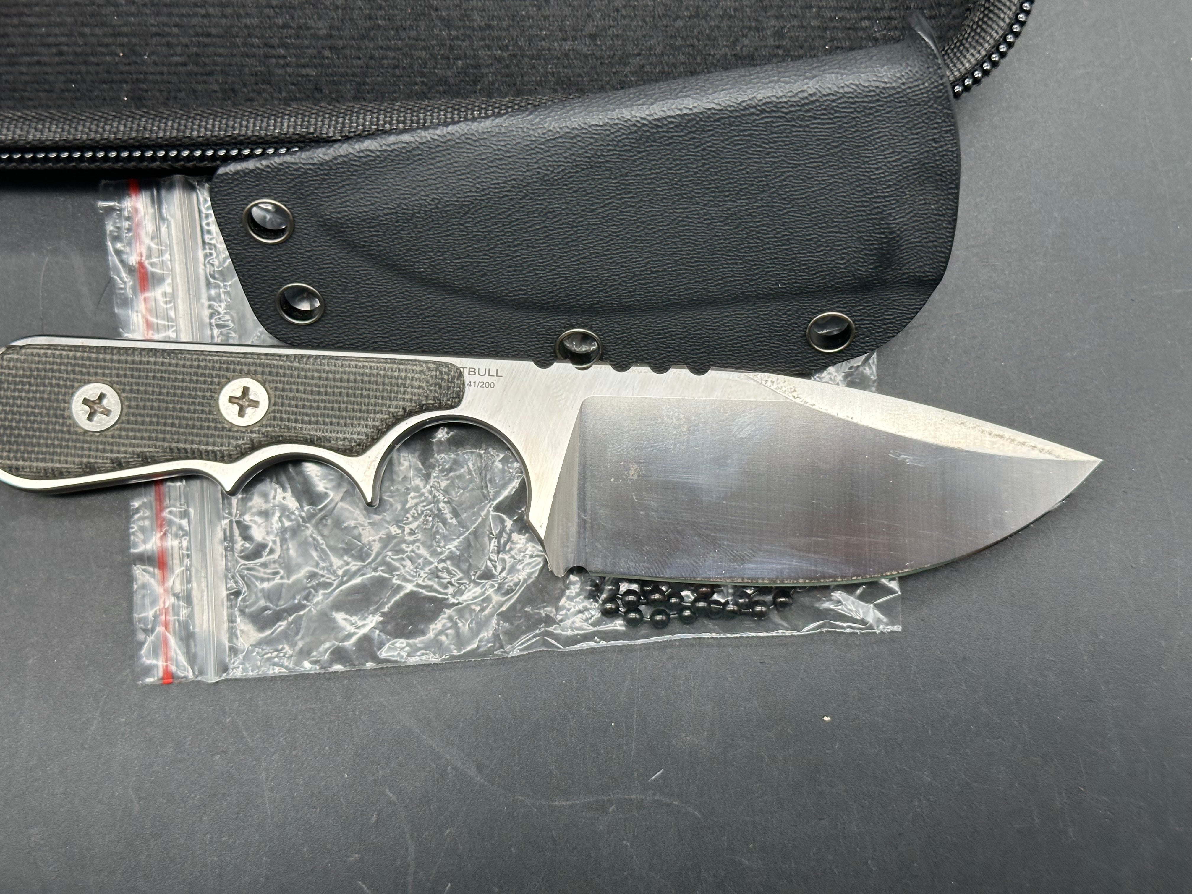 PMP Bulldog fixed blade knife plus custom sheath