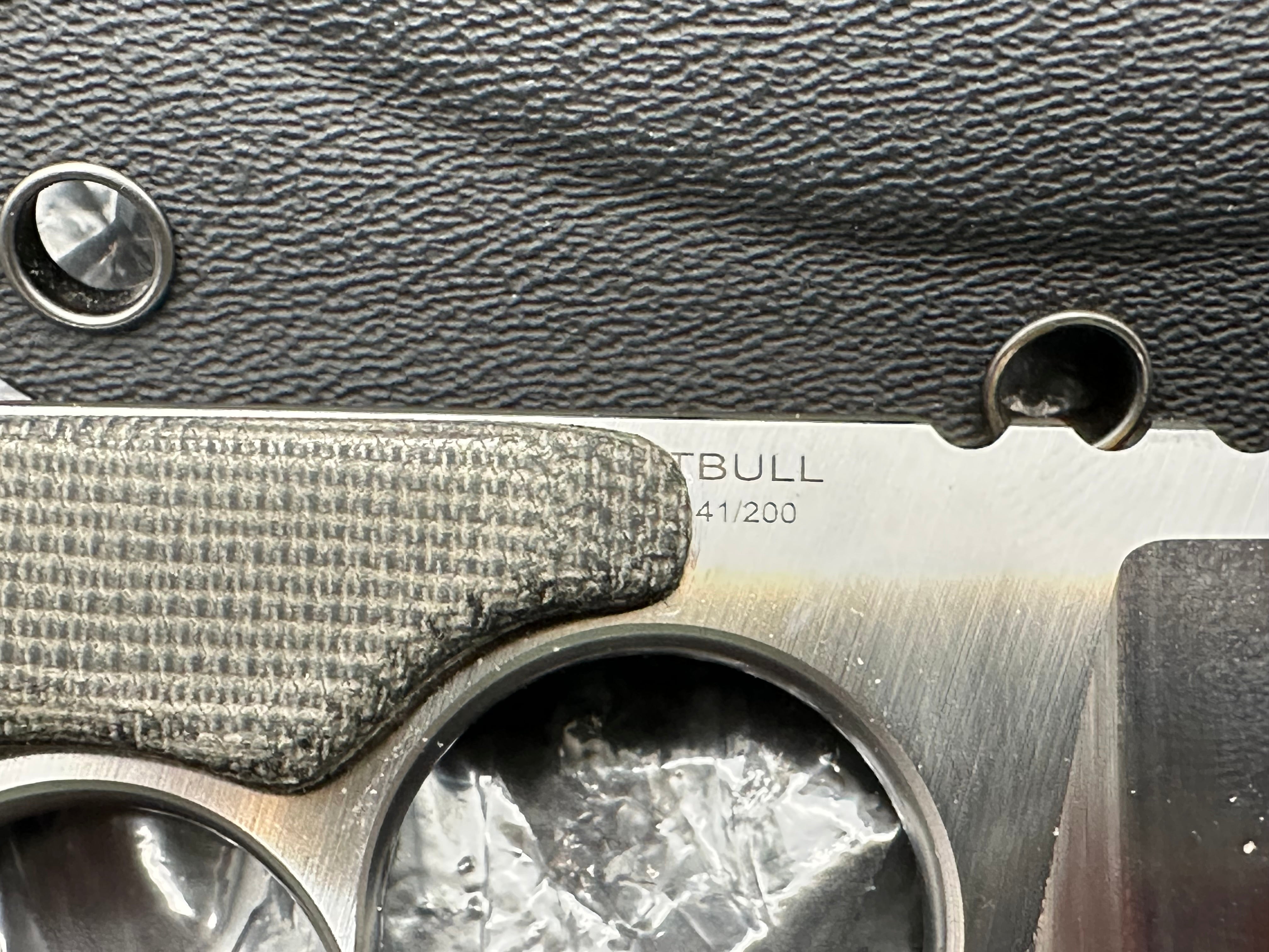 PMP Bulldog fixed blade knife plus custom sheath
