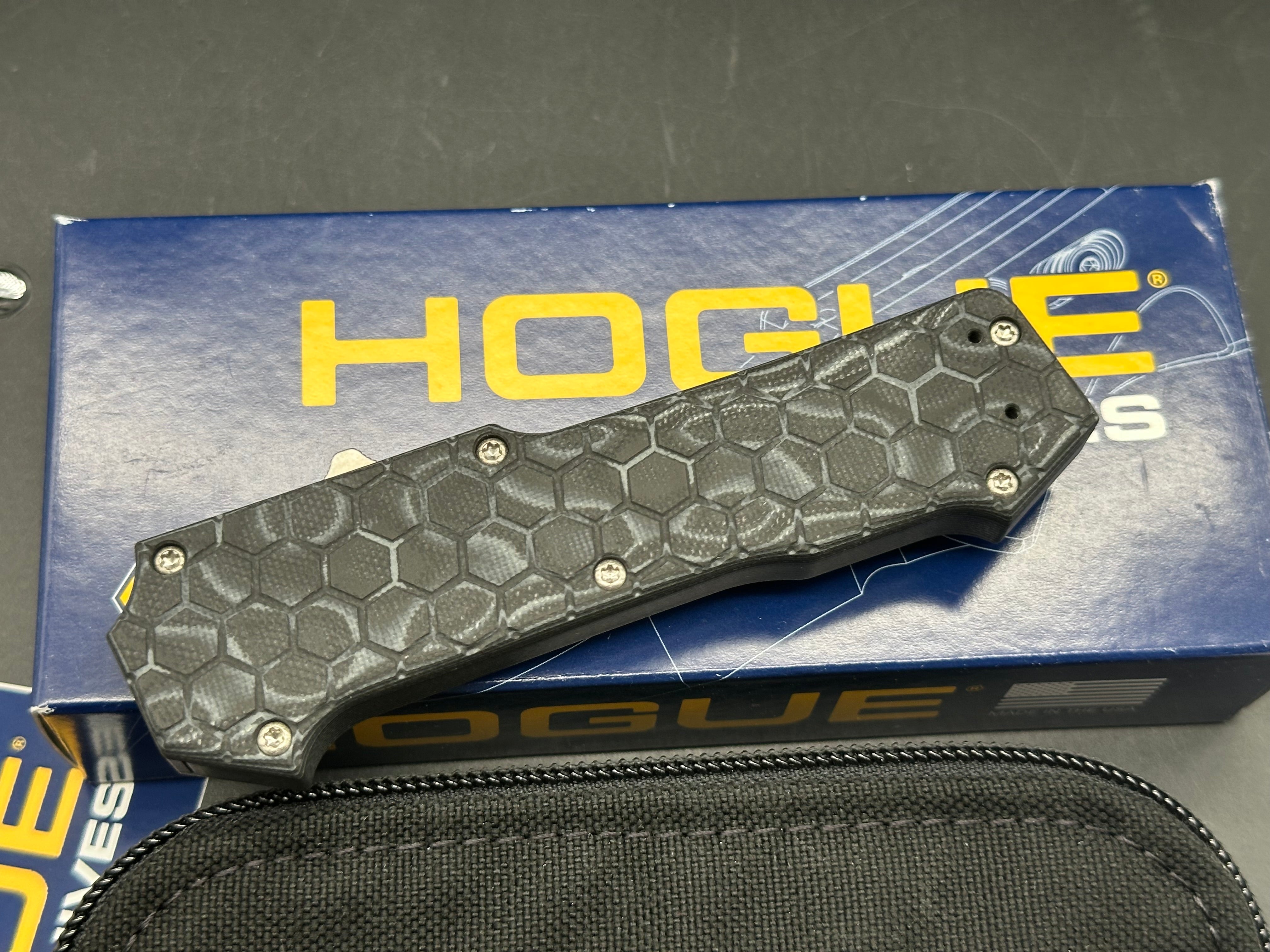 Hogue Compound Tumbled S30V Tanto G-Mascus Black G10 OTF Automatic 34029