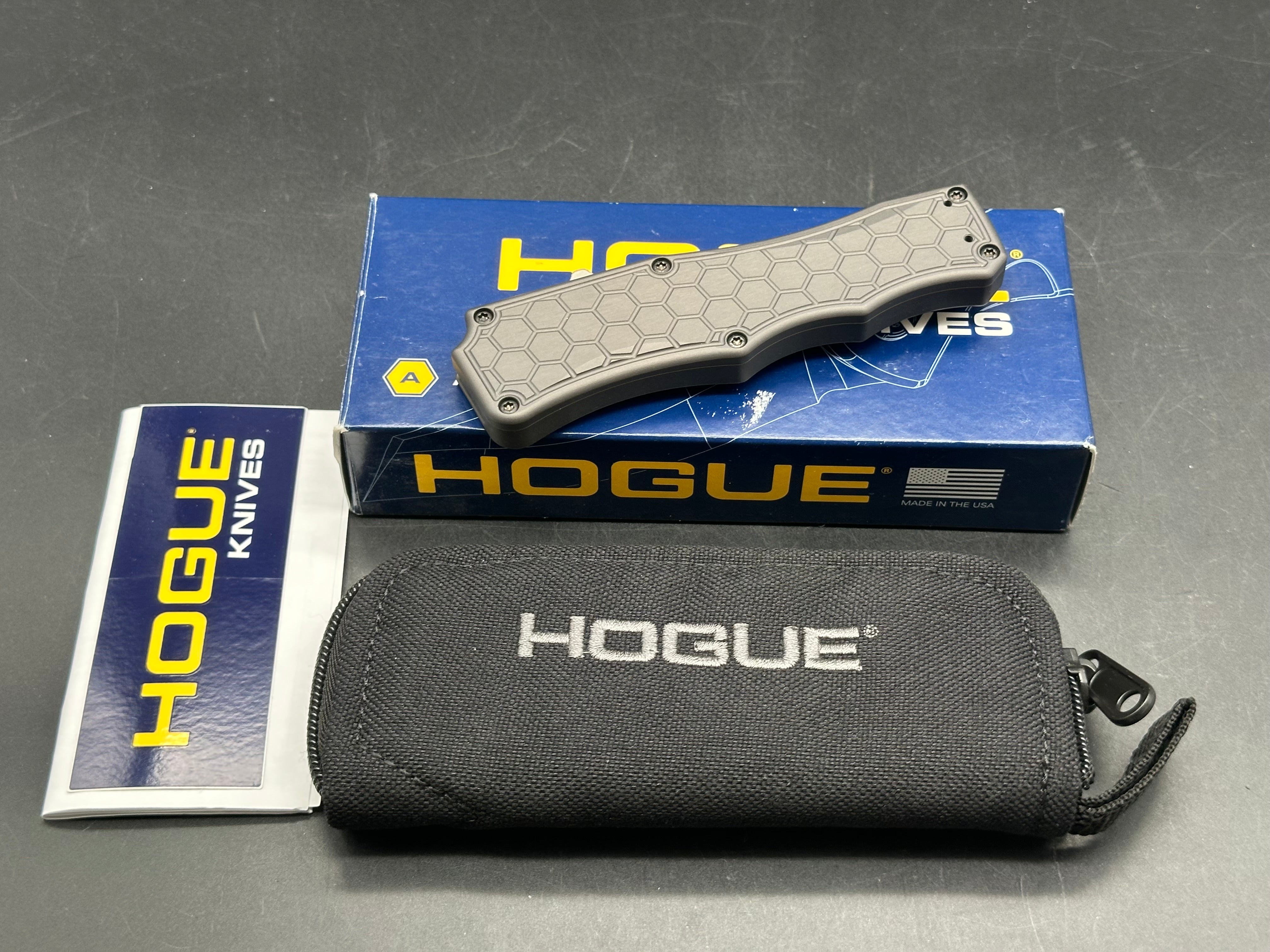Hogue Knives Exploit OTF Automatic Knife Tanto Gray (3.5" Stonewash)
