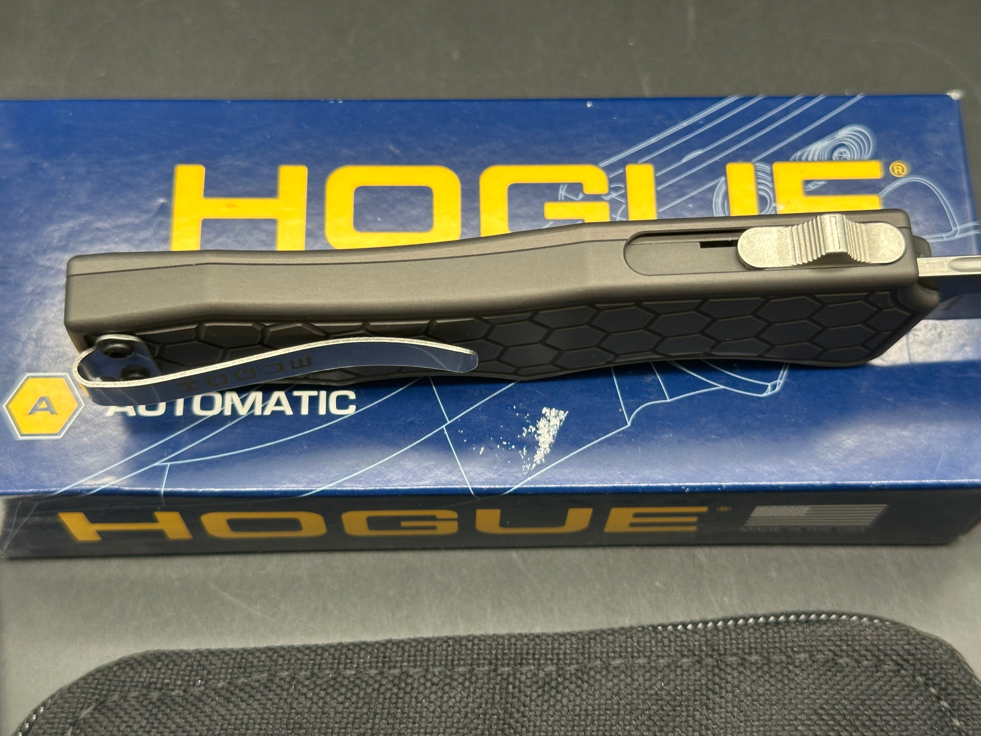Hogue Knives Exploit OTF Automatic Knife Tanto Gray (3.5" Stonewash)