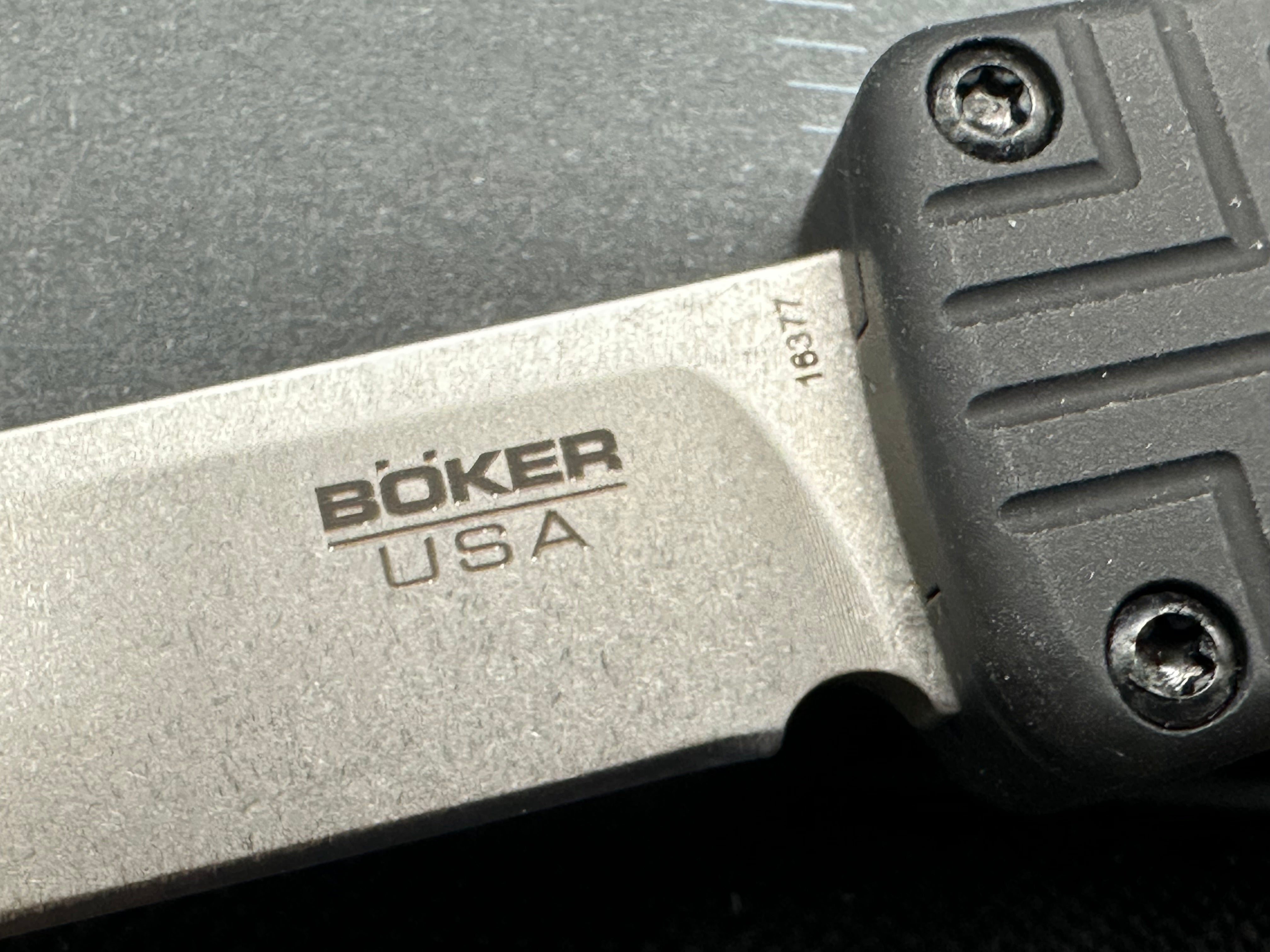Boker USA OTF Automatic Knife Black Aluminum (3.5" Stonewash)