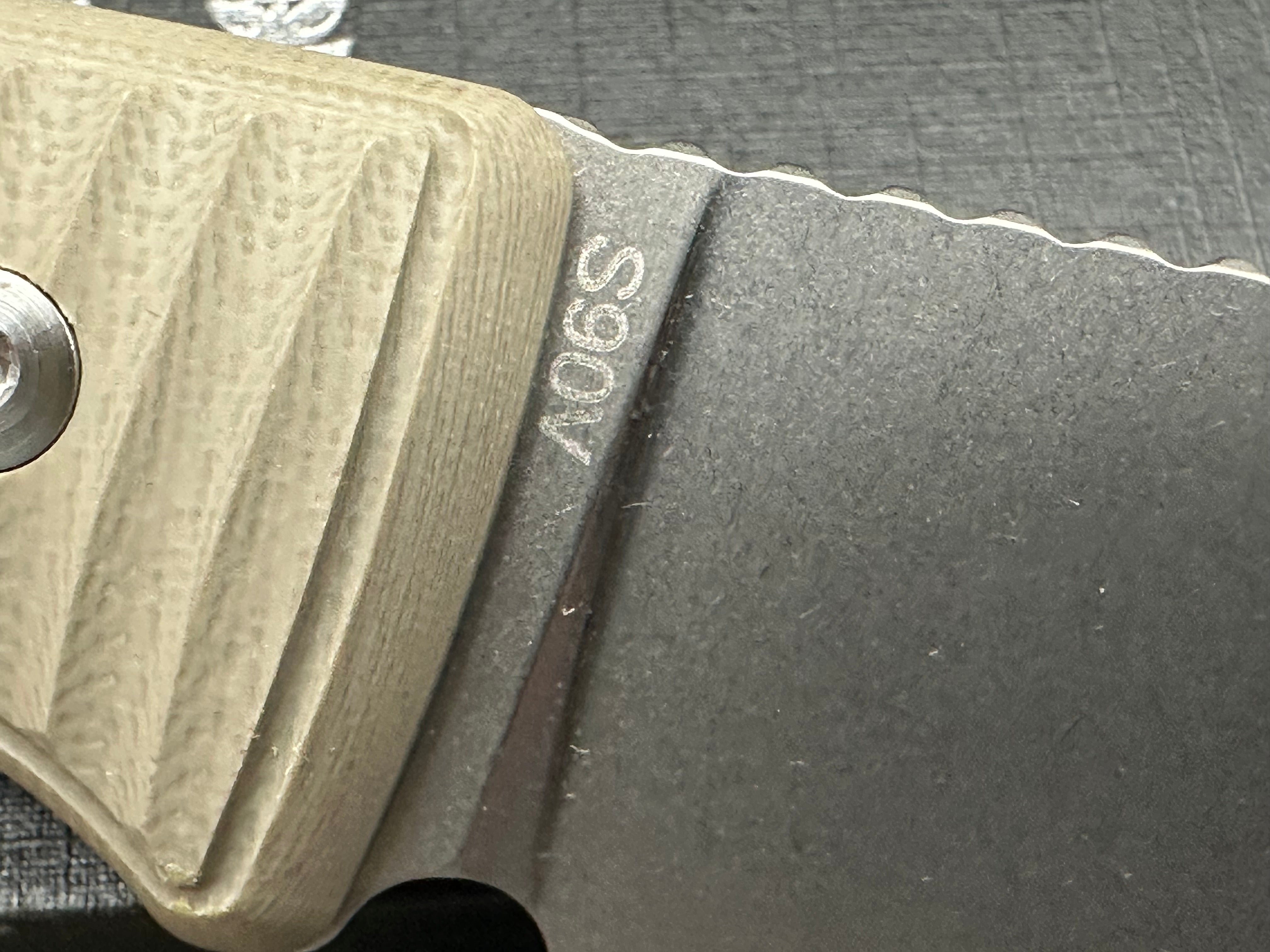 THE ASHER 'LIL BUDDY milled G10 scales w/S90V blade