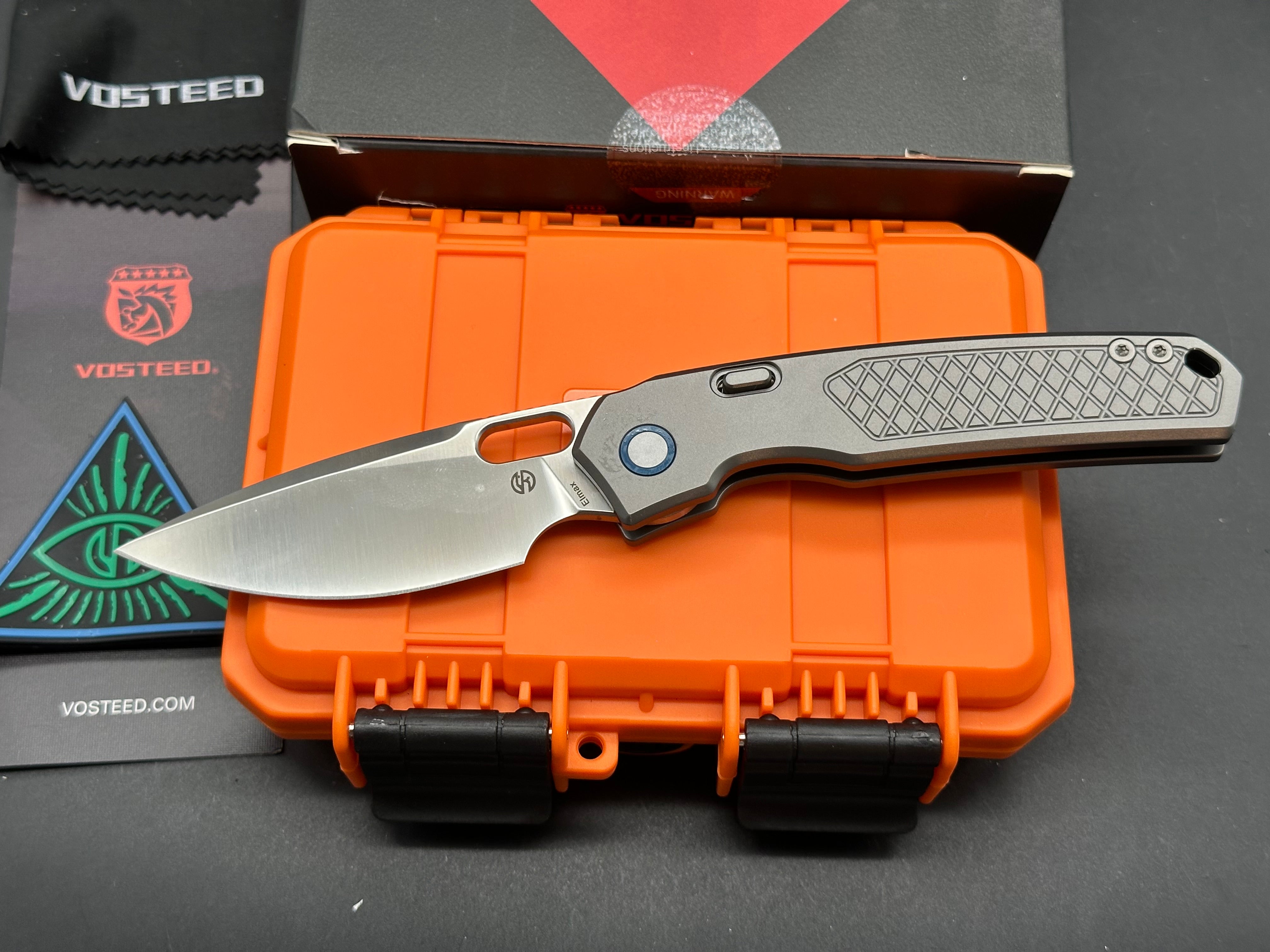 Vosteed Psyop Top Liner Lock (3.32" Elmax Blade & Titanium Handle)