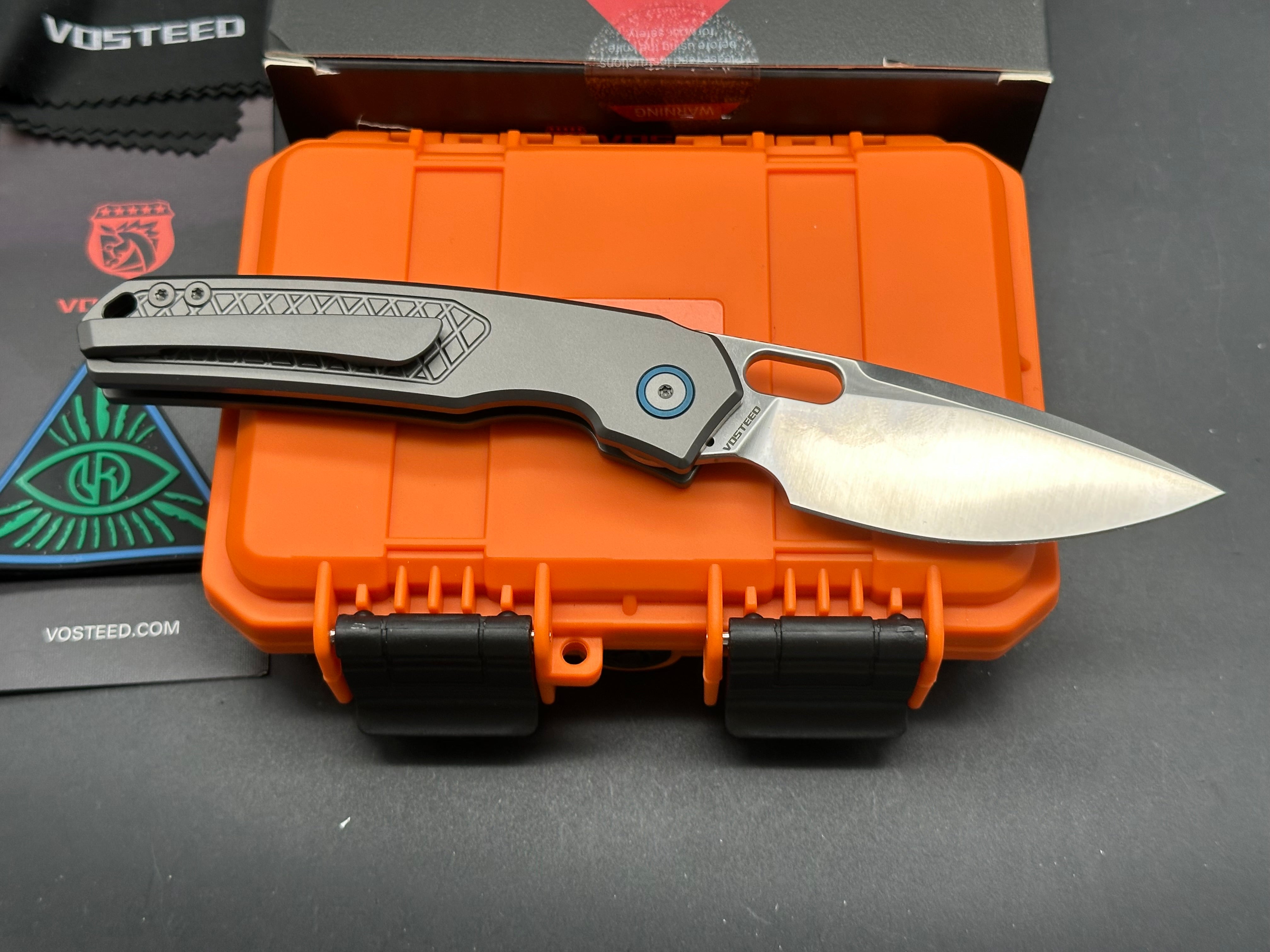 Vosteed Psyop Top Liner Lock (3.32" Elmax Blade & Titanium Handle)