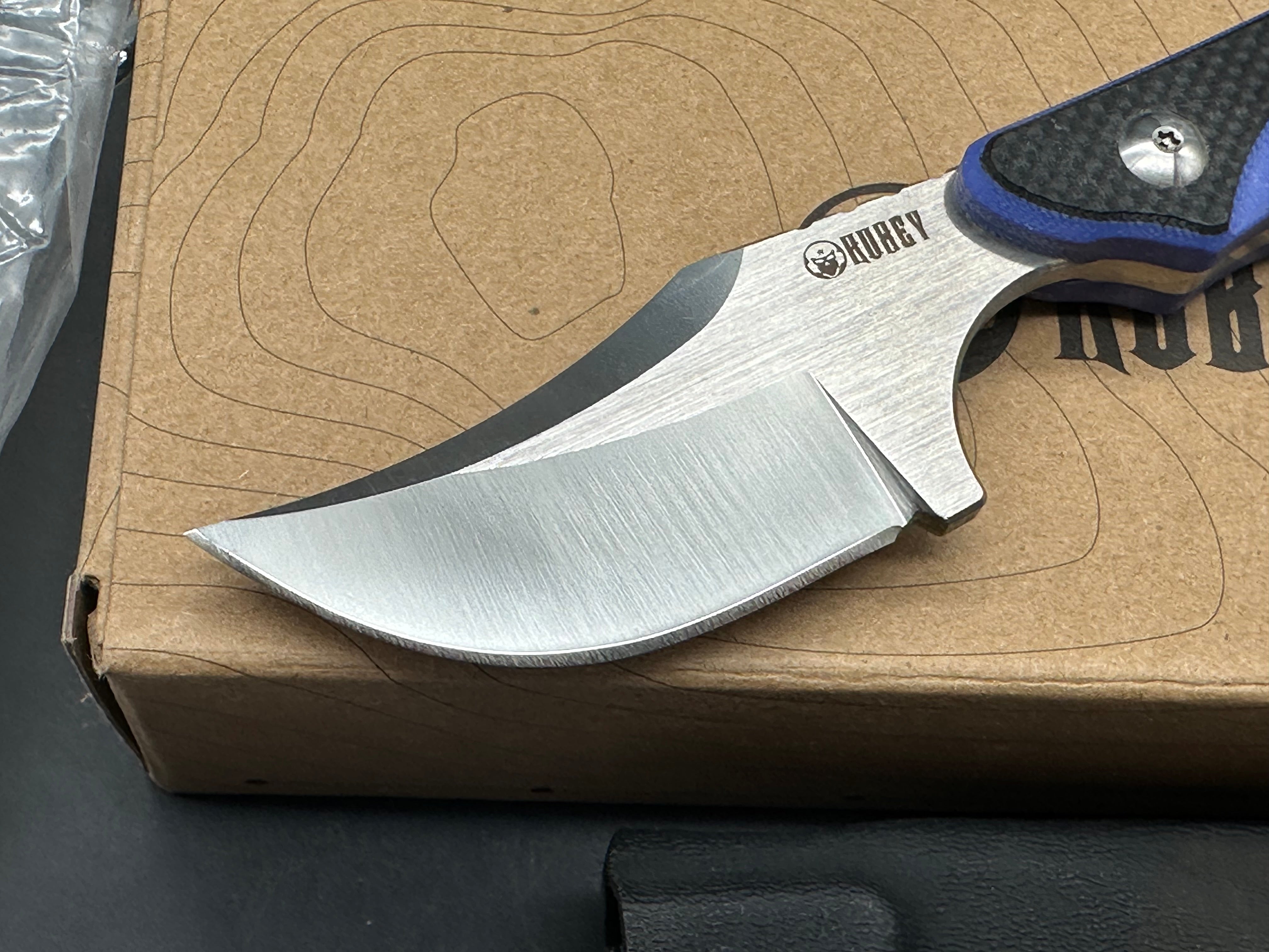 Kubey Fixed Blade knife G10 scales w/D2 blade