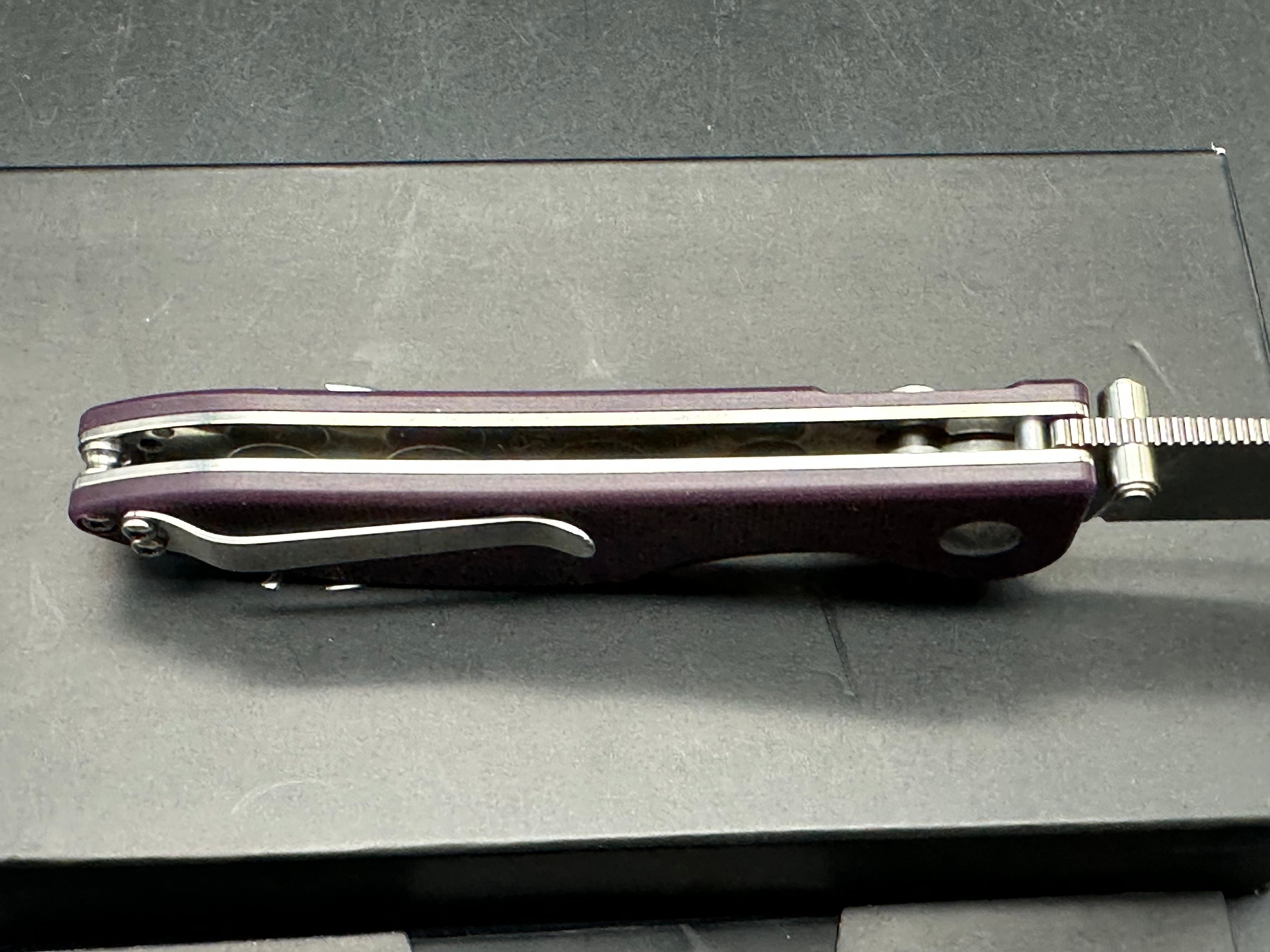 Kizer Swaggs Swayback Liner Lock Knife Purple G-10 (3" Stonewash)
