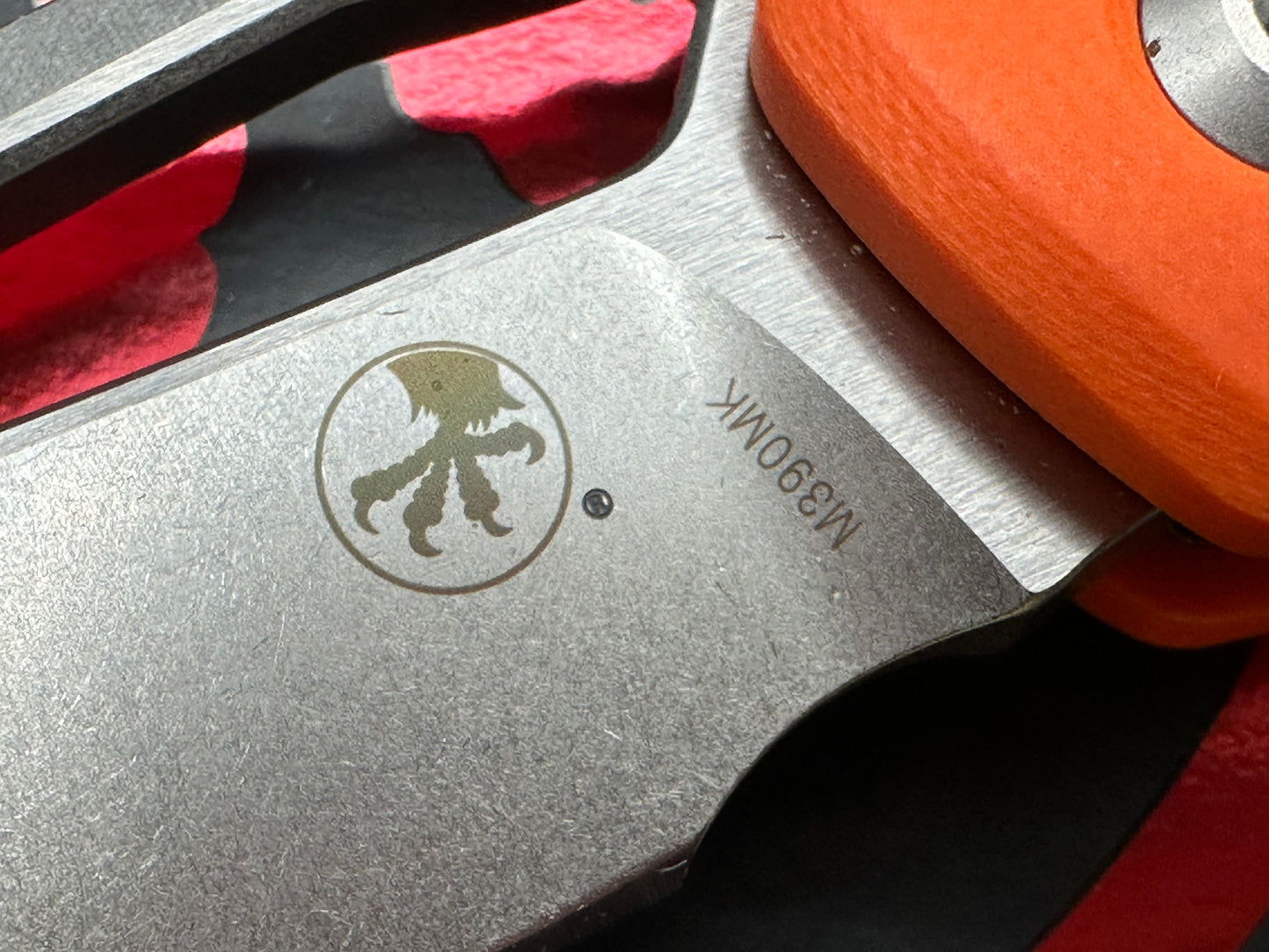 Microtech Standard Issue MSI Ram-Lok Knife Orange G-10 (3.8" Stonewash)