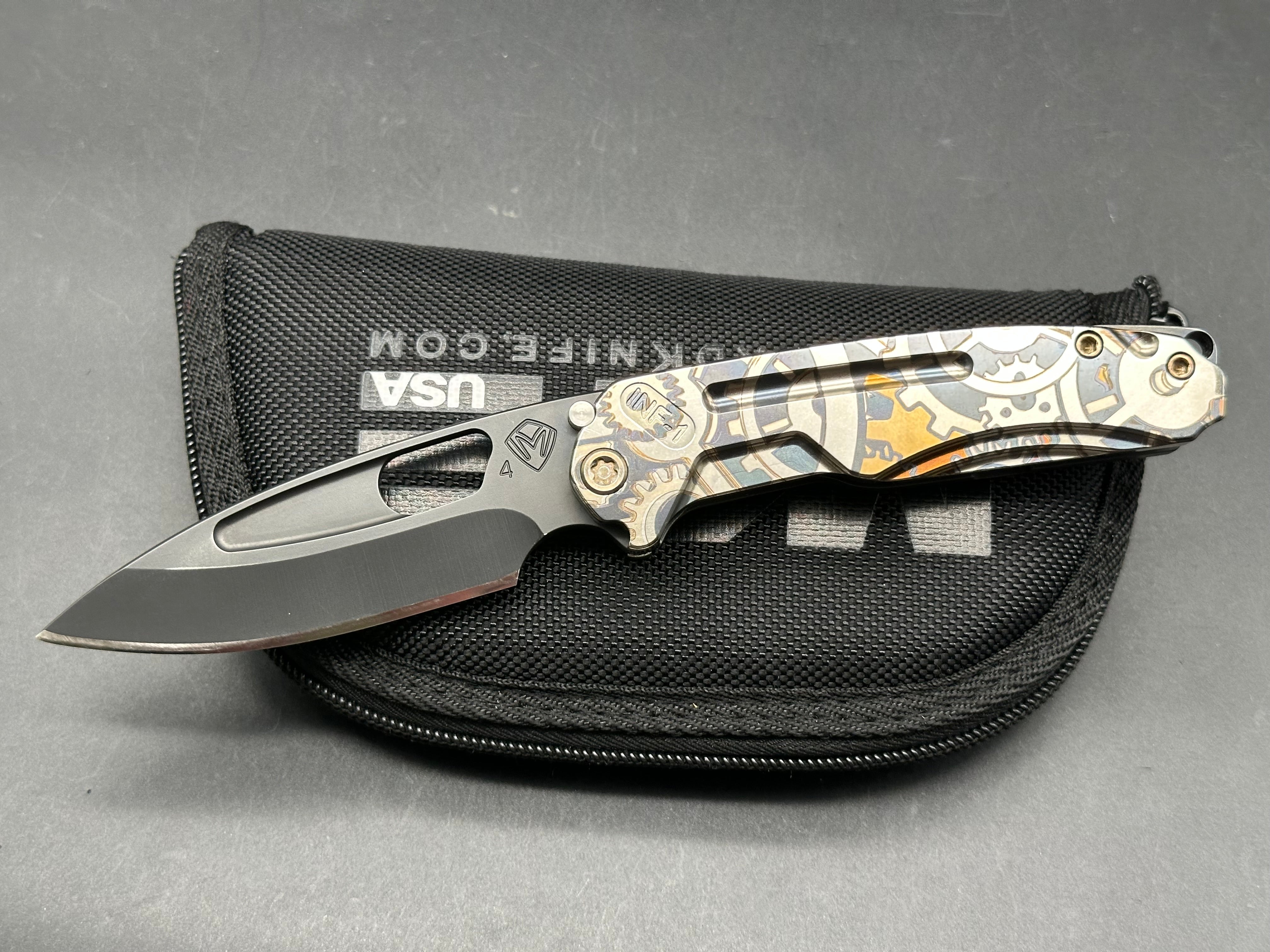 Medford Infraction S45Vn blade Ti scales