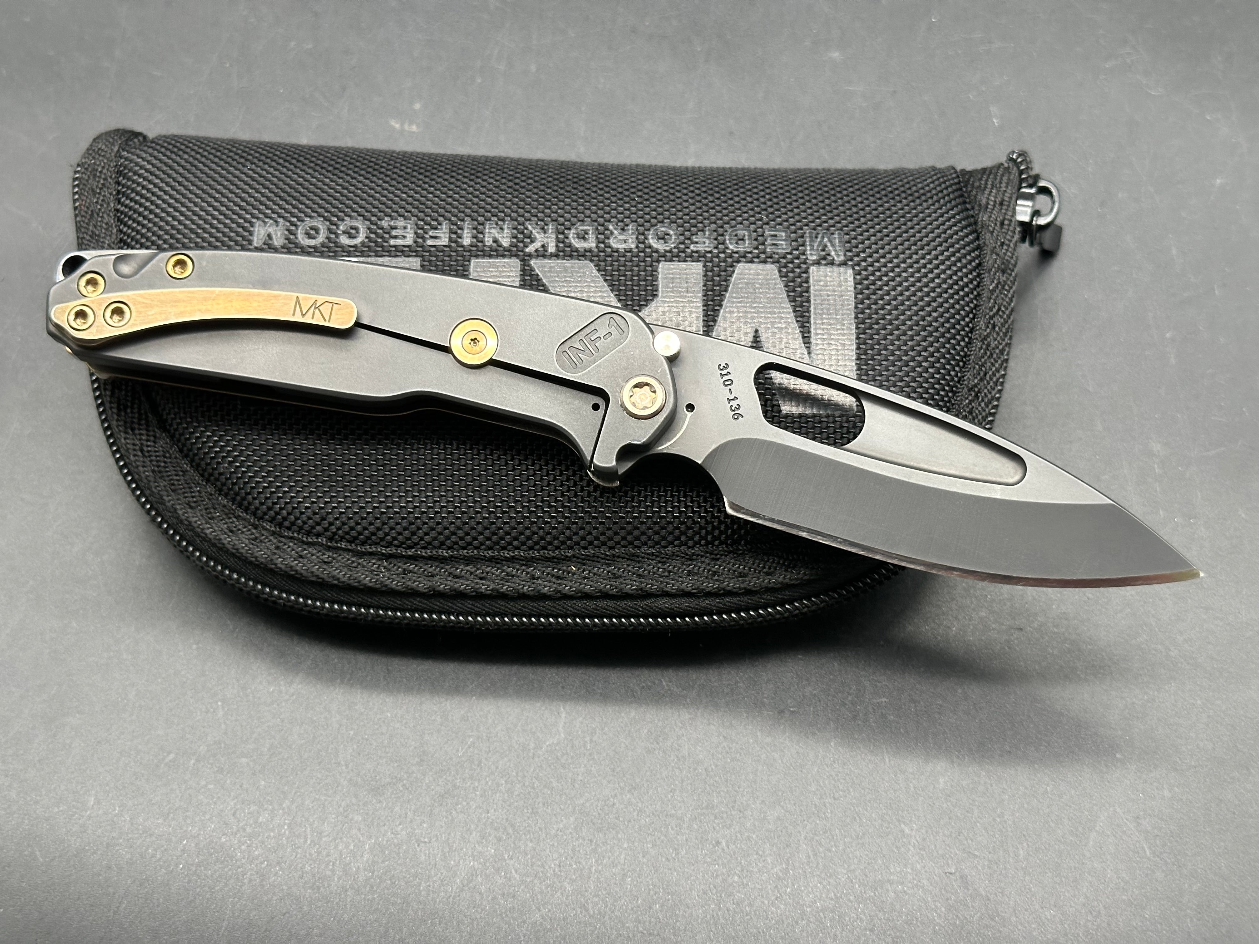 Medford Infraction S45Vn blade Ti scales