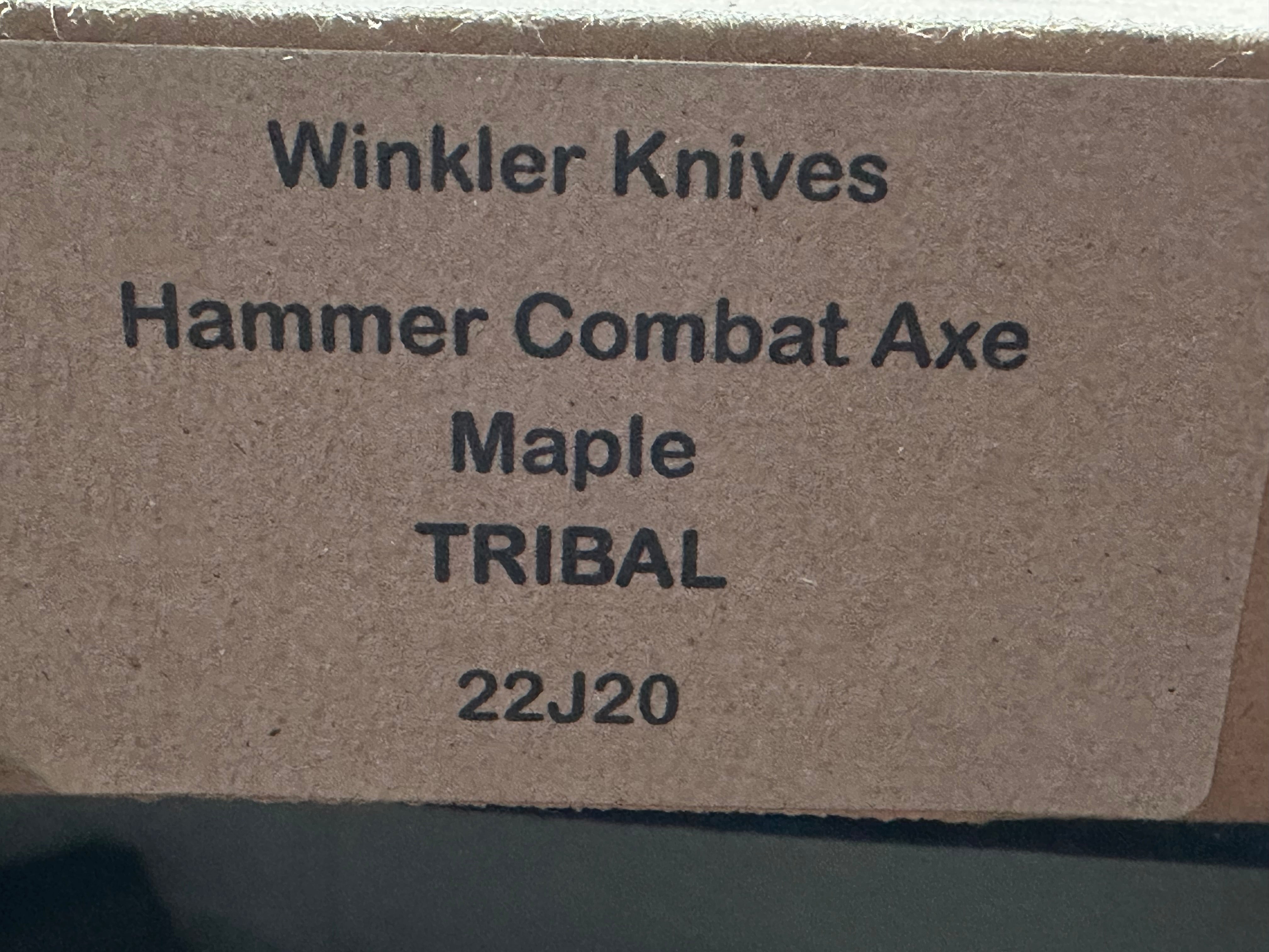Winkler Knives Hammer Combat Axe - Tribal Maple Tomahawk