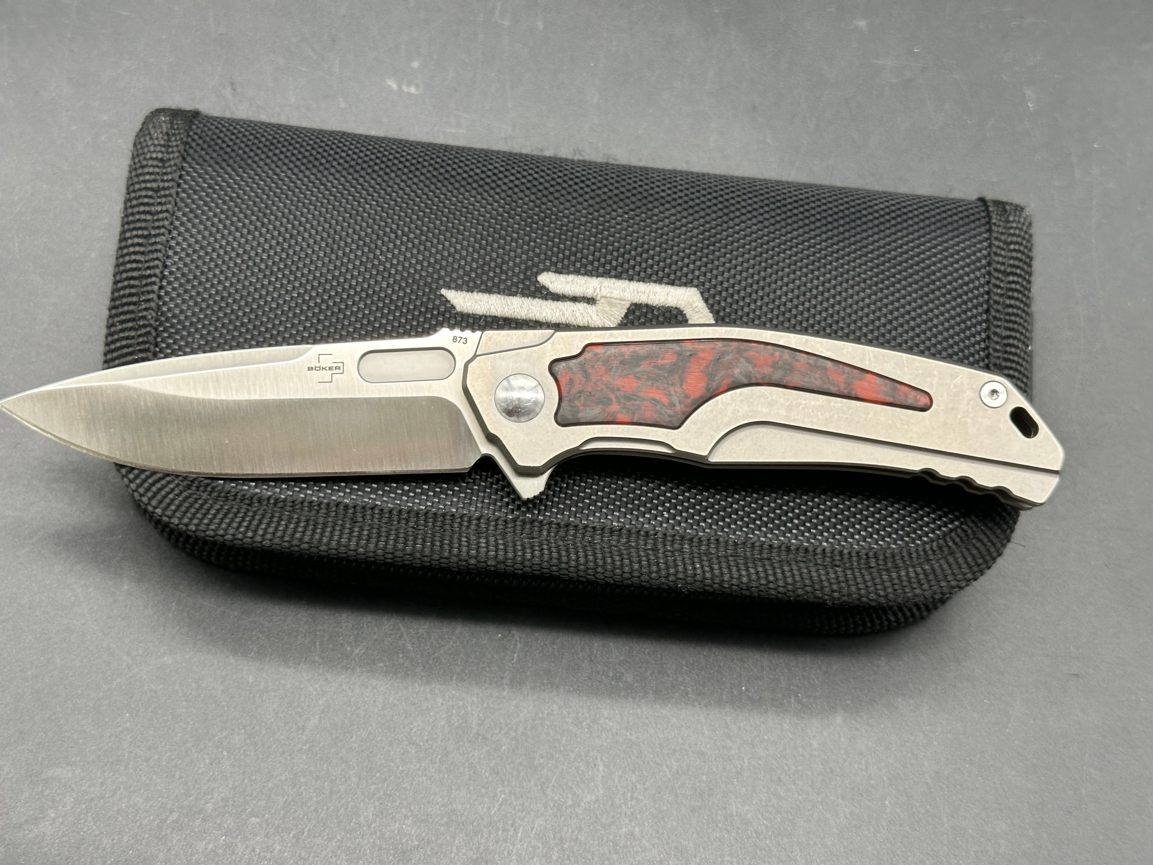 Boker Plus Mini Aphex VG-10 blade Ti/Cf scales