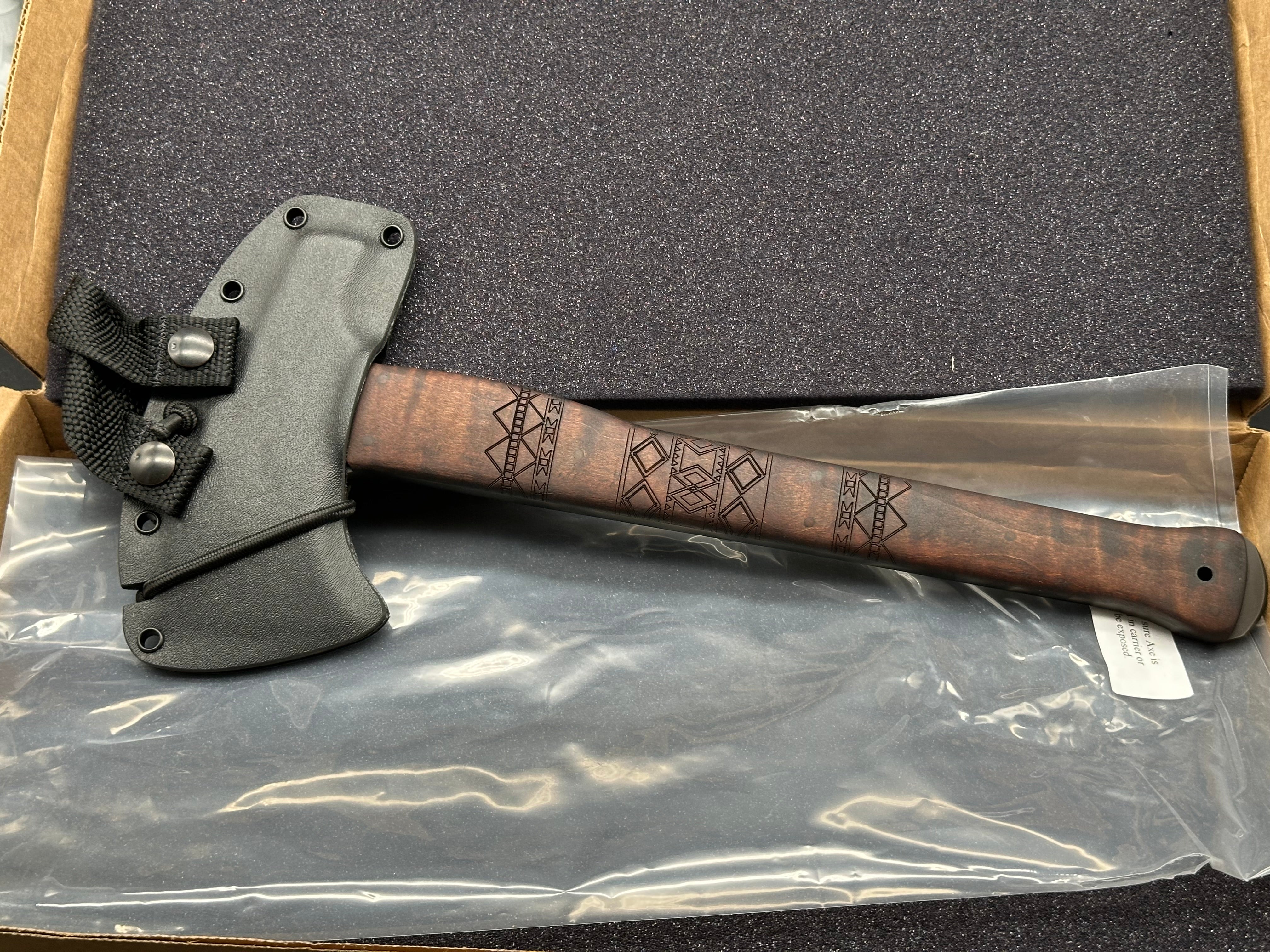 Winkler Knives Hammer Combat Axe - Tribal Maple Tomahawk