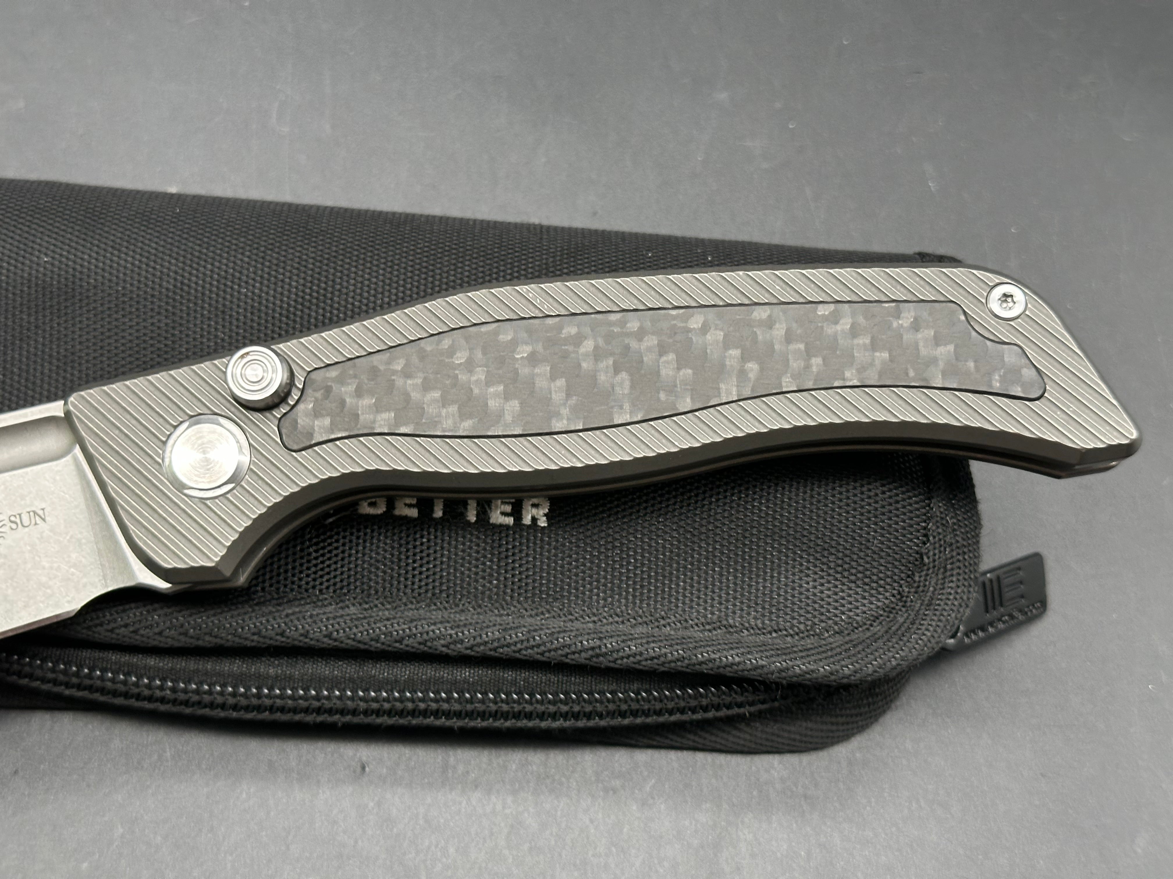 TwoSun Vandal m390 blade Ti/Cf scales
