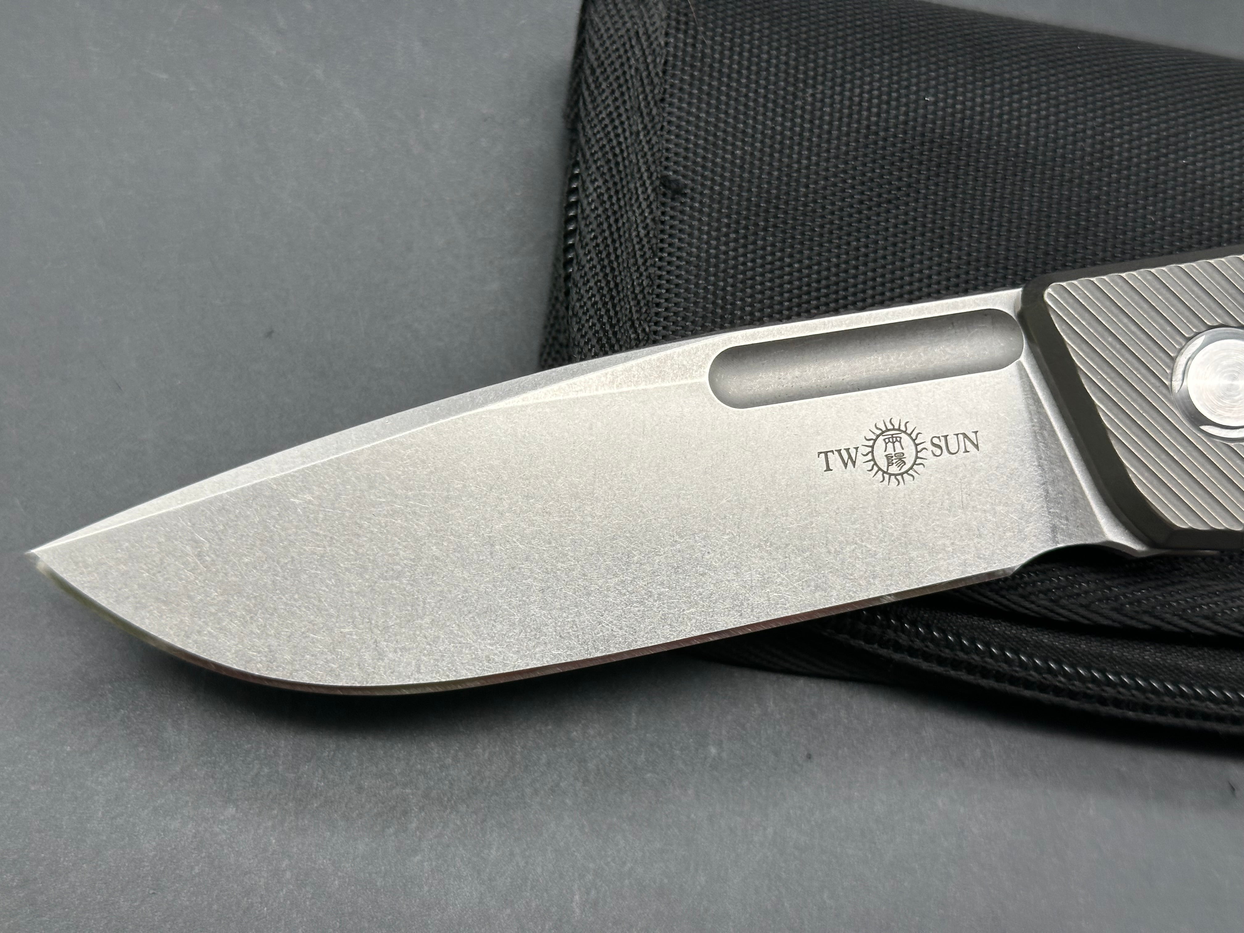 TwoSun Vandal m390 blade Ti/Cf scales