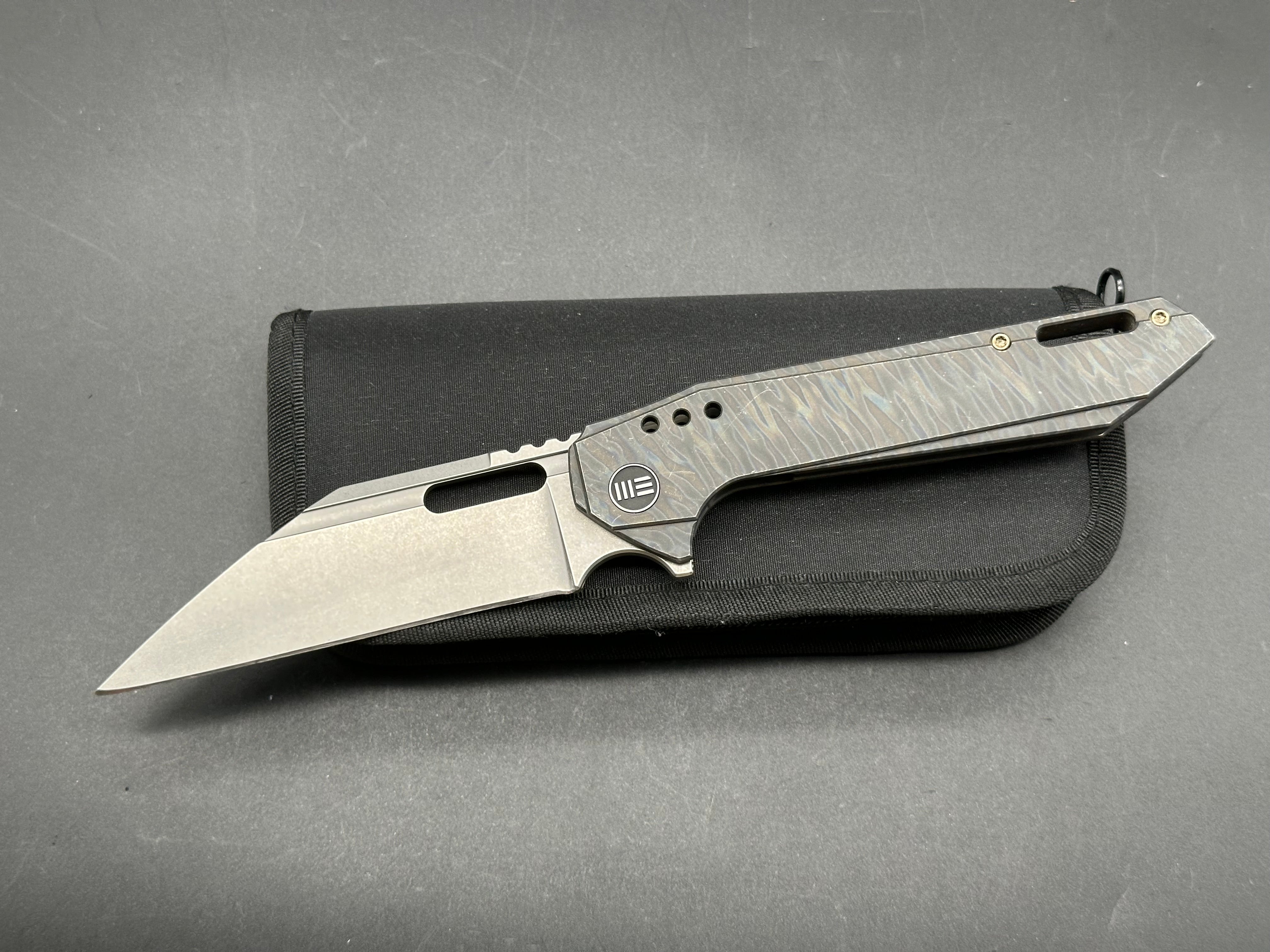 WE KNIFE Roxi 4 Flipper Knife Flamed Titanium Handle (3.98" CPM S35VN Blade)
