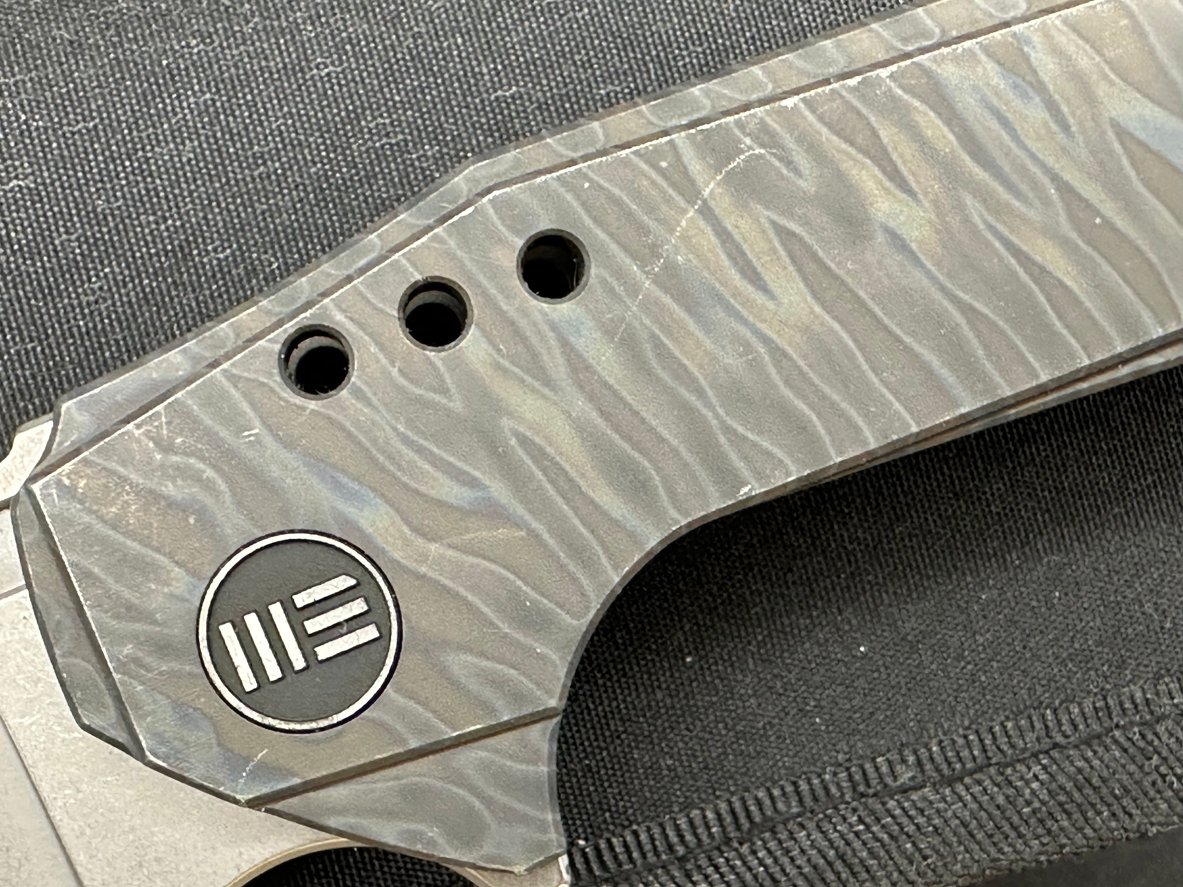 WE KNIFE Roxi 4 Flipper Knife Flamed Titanium Handle (3.98" CPM S35VN Blade)