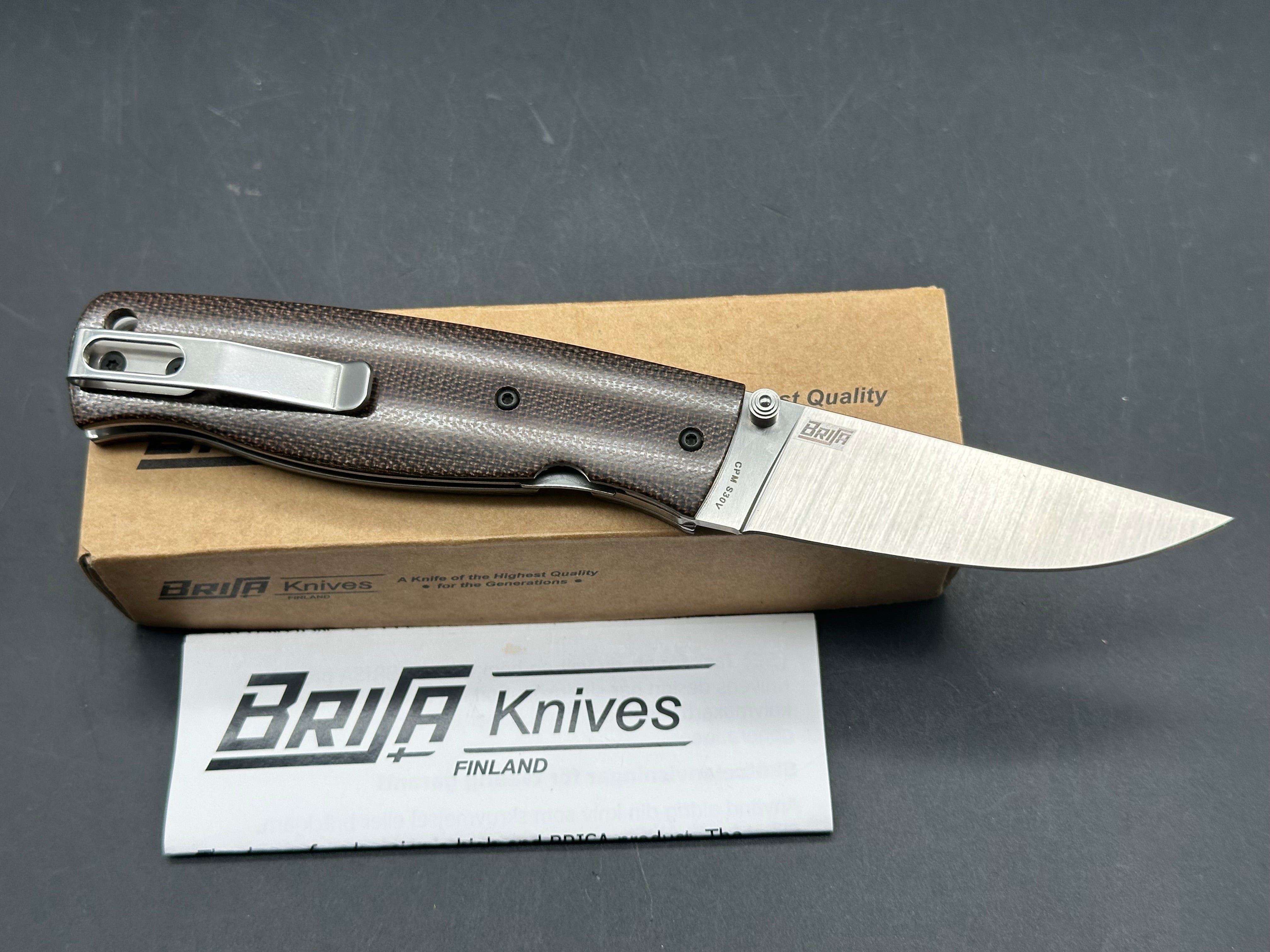 Brisa Burk 75 folding knife S30V blade