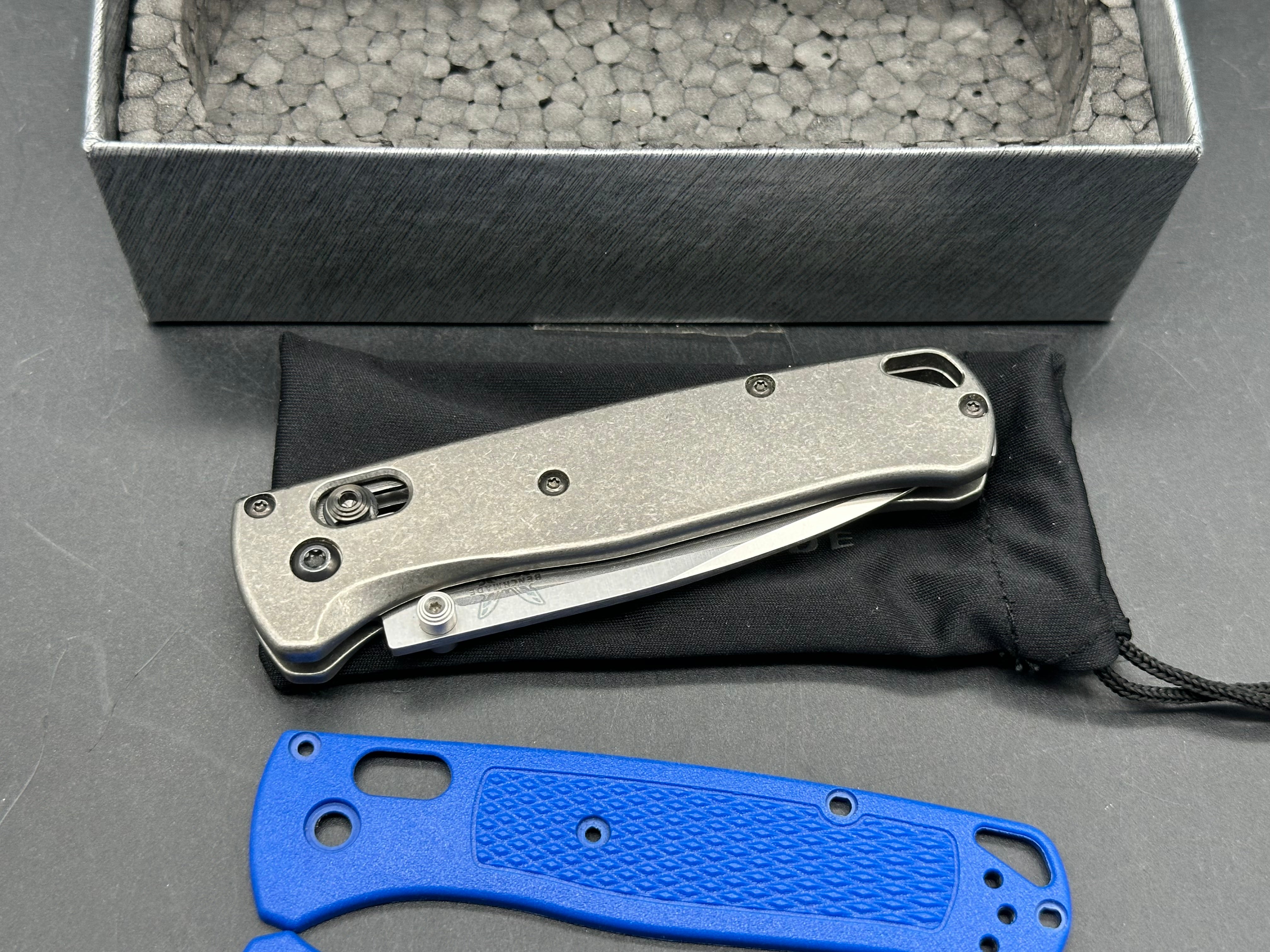 Benchmade Bugout titanium scales/ includes original scales
