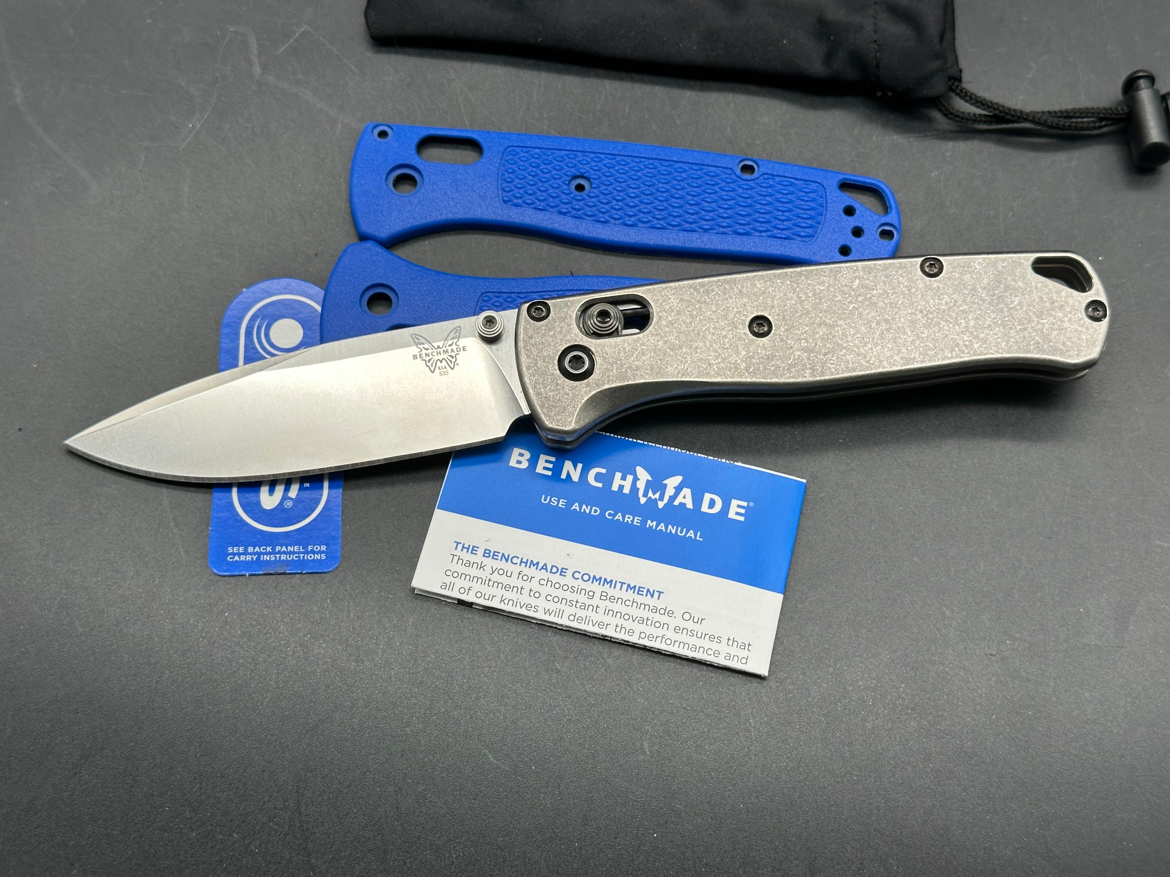 Benchmade Bugout titanium scales/ includes original scales