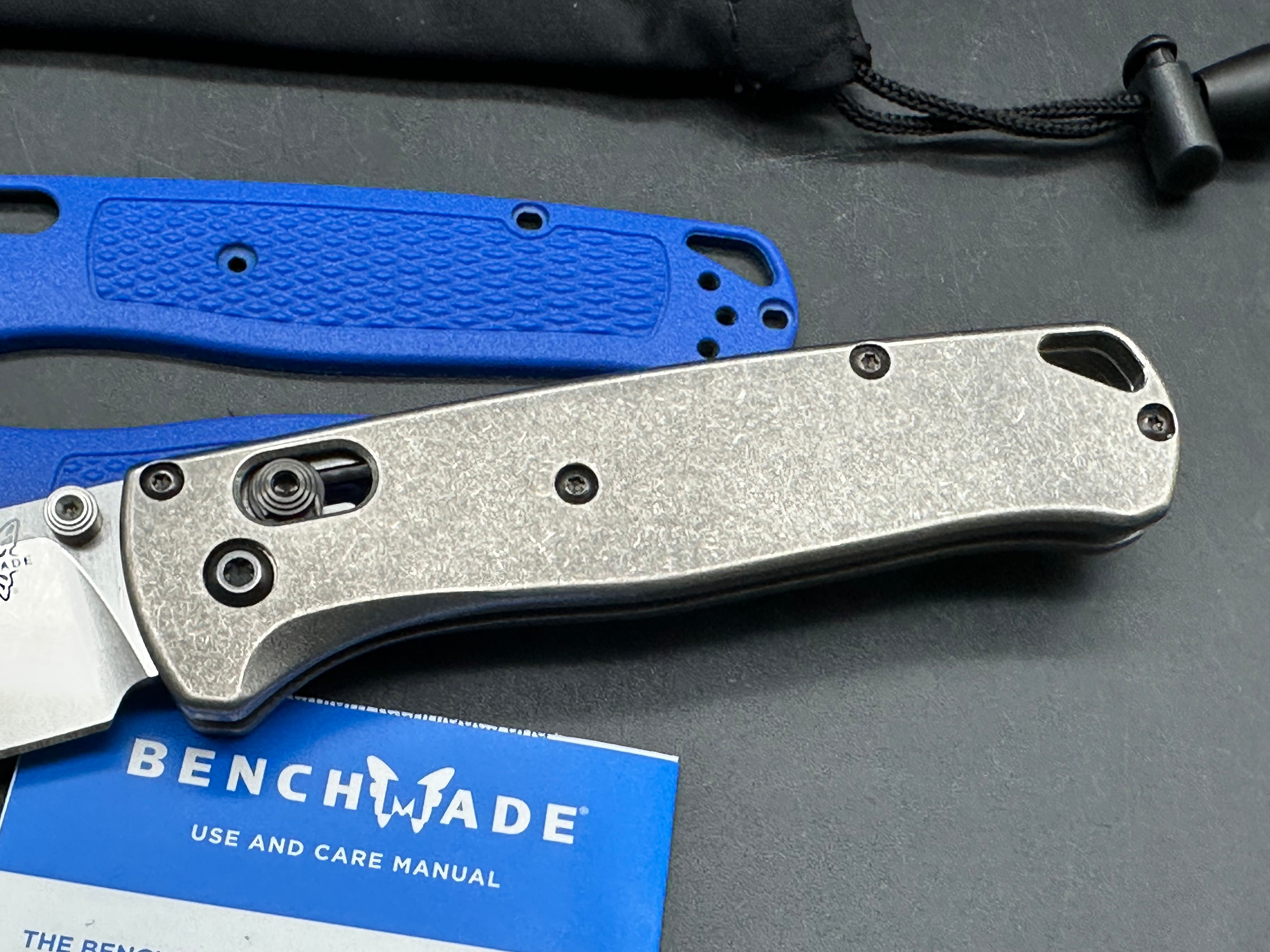 Benchmade Bugout titanium scales/ includes original scales