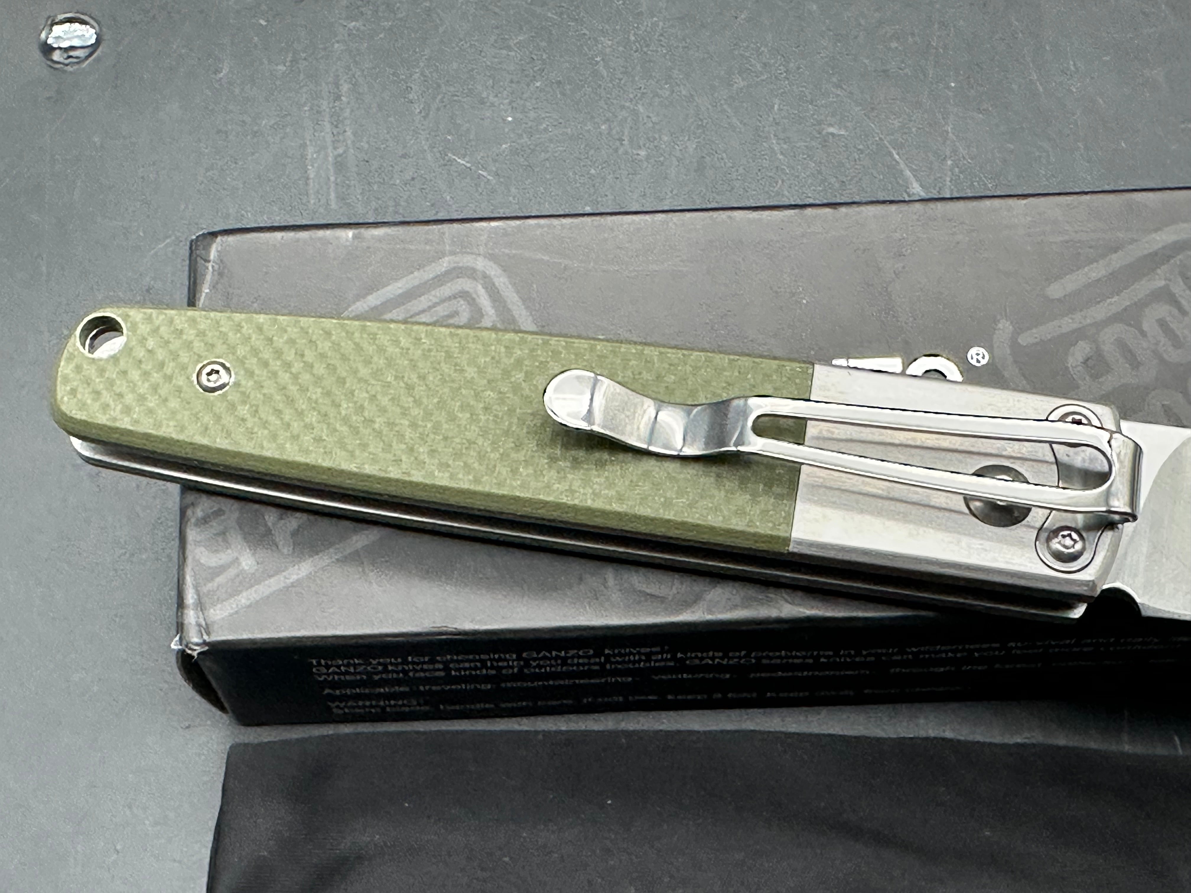Ganzo G721 auto knife G10 scales w/440C blade