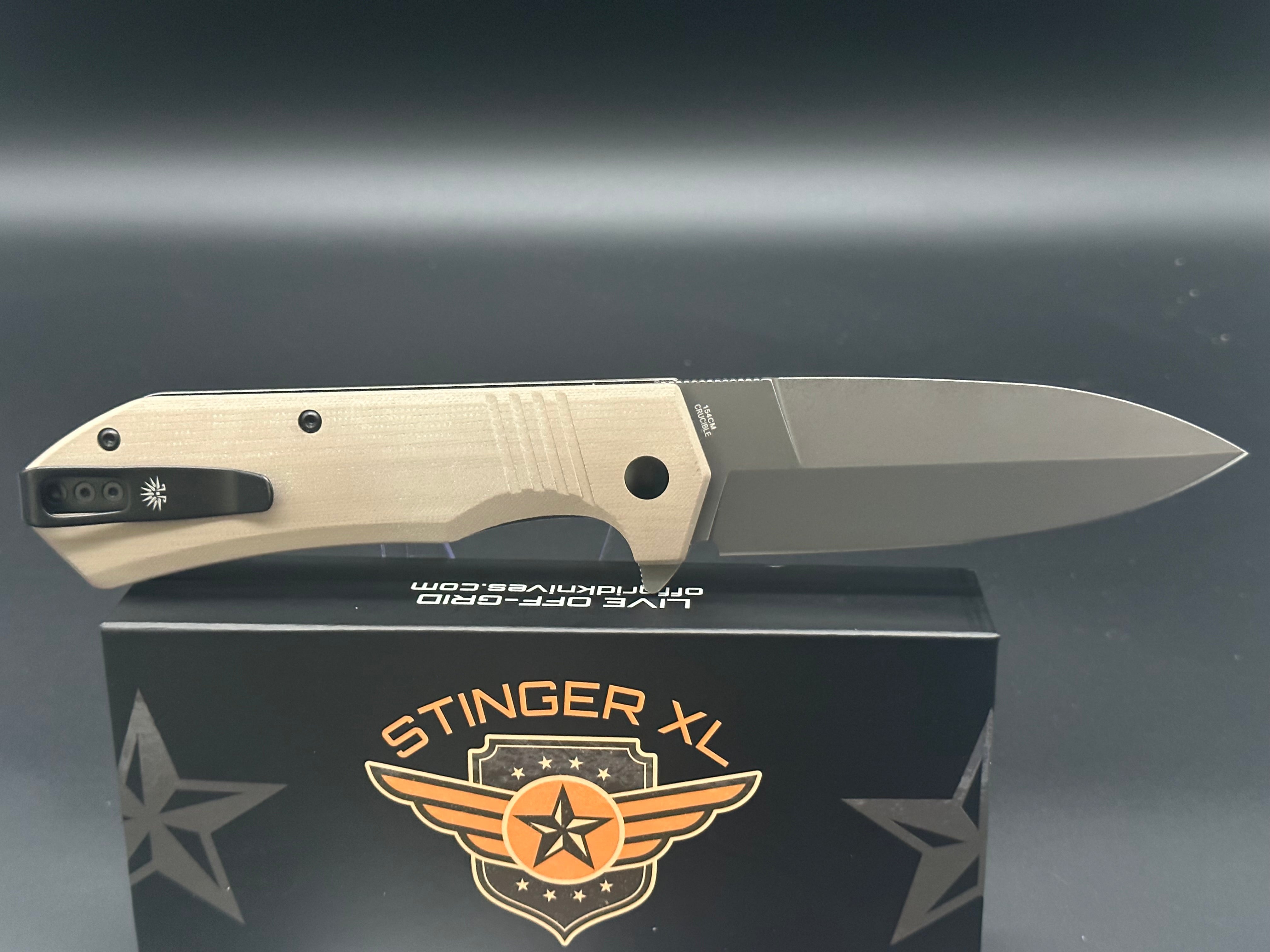 Off Grid Knives Stinger XL-Coyote Tan G-10