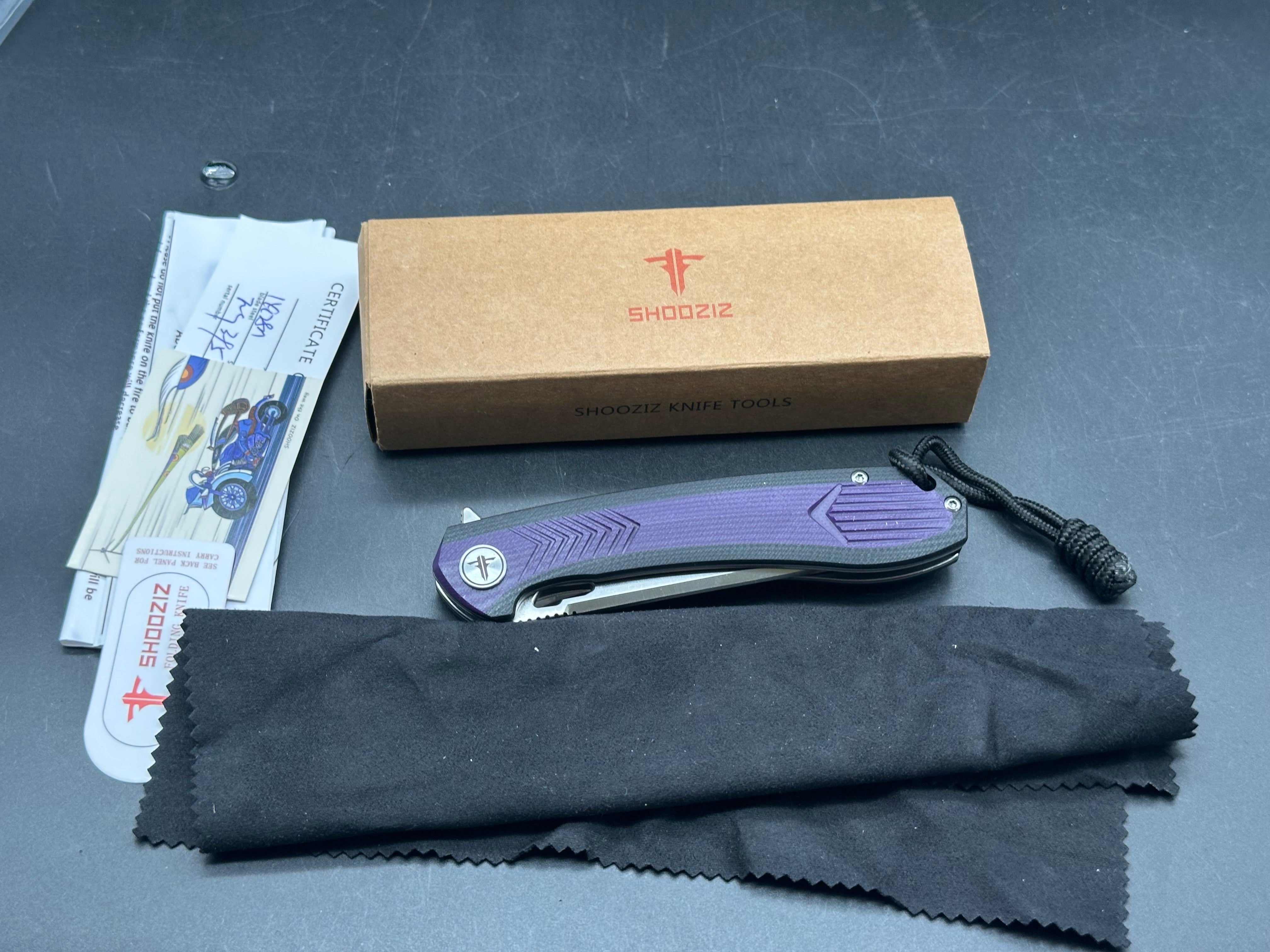 Shooziz XUN-110 purple scales w/D2 blade