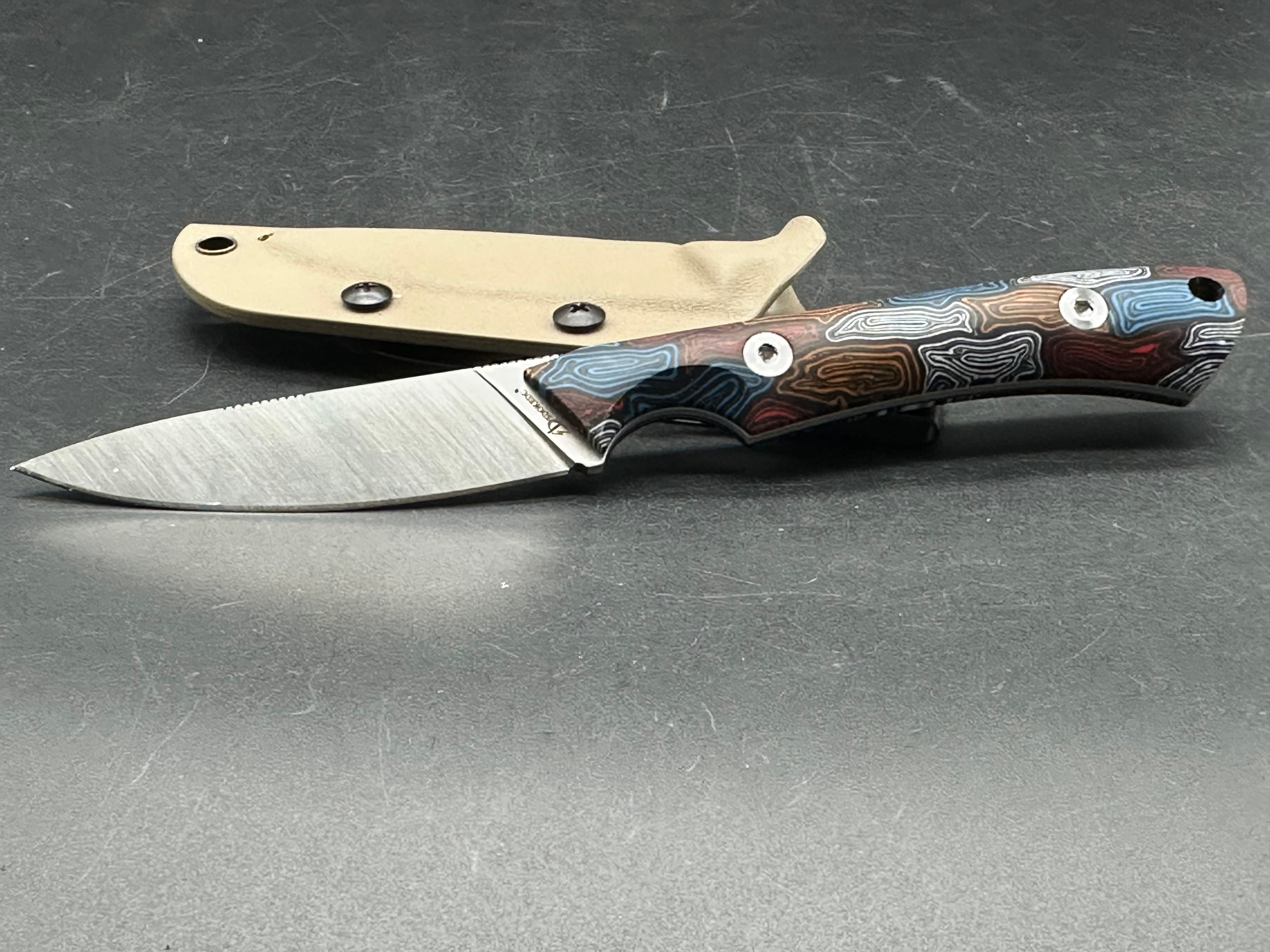 SDOKEDC Fixed blade knife DC53 blade includes sheath