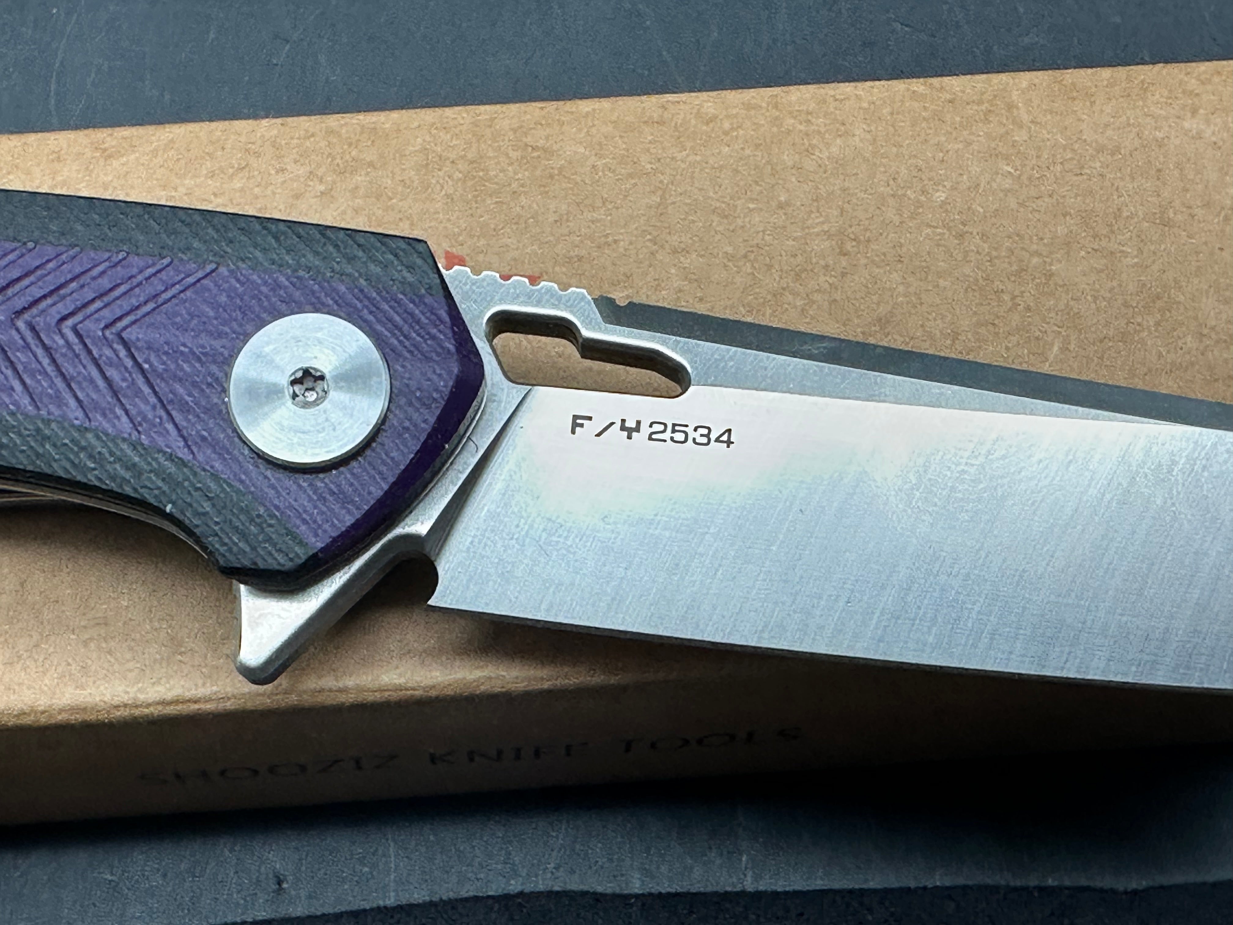 Shooziz XUN-110 purple scales w/D2 blade