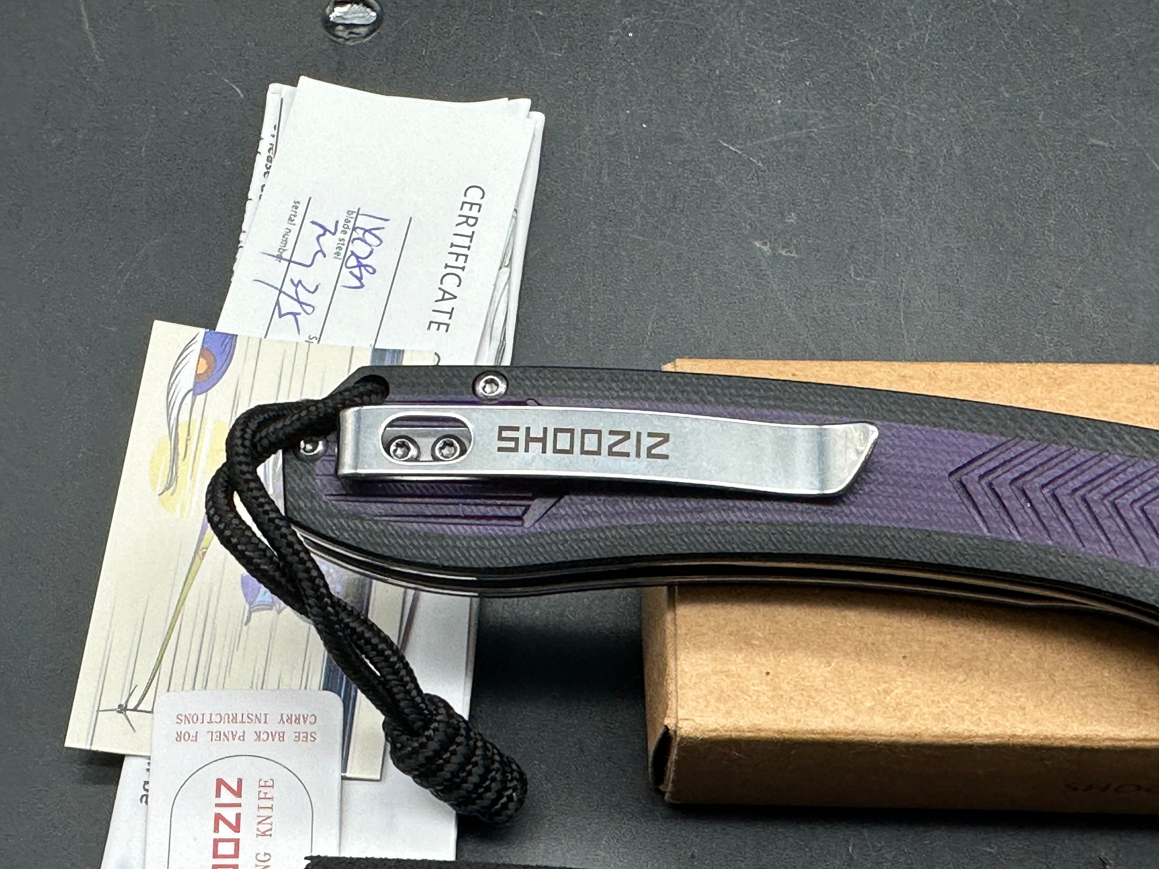 Shooziz XUN-110 purple scales w/D2 blade