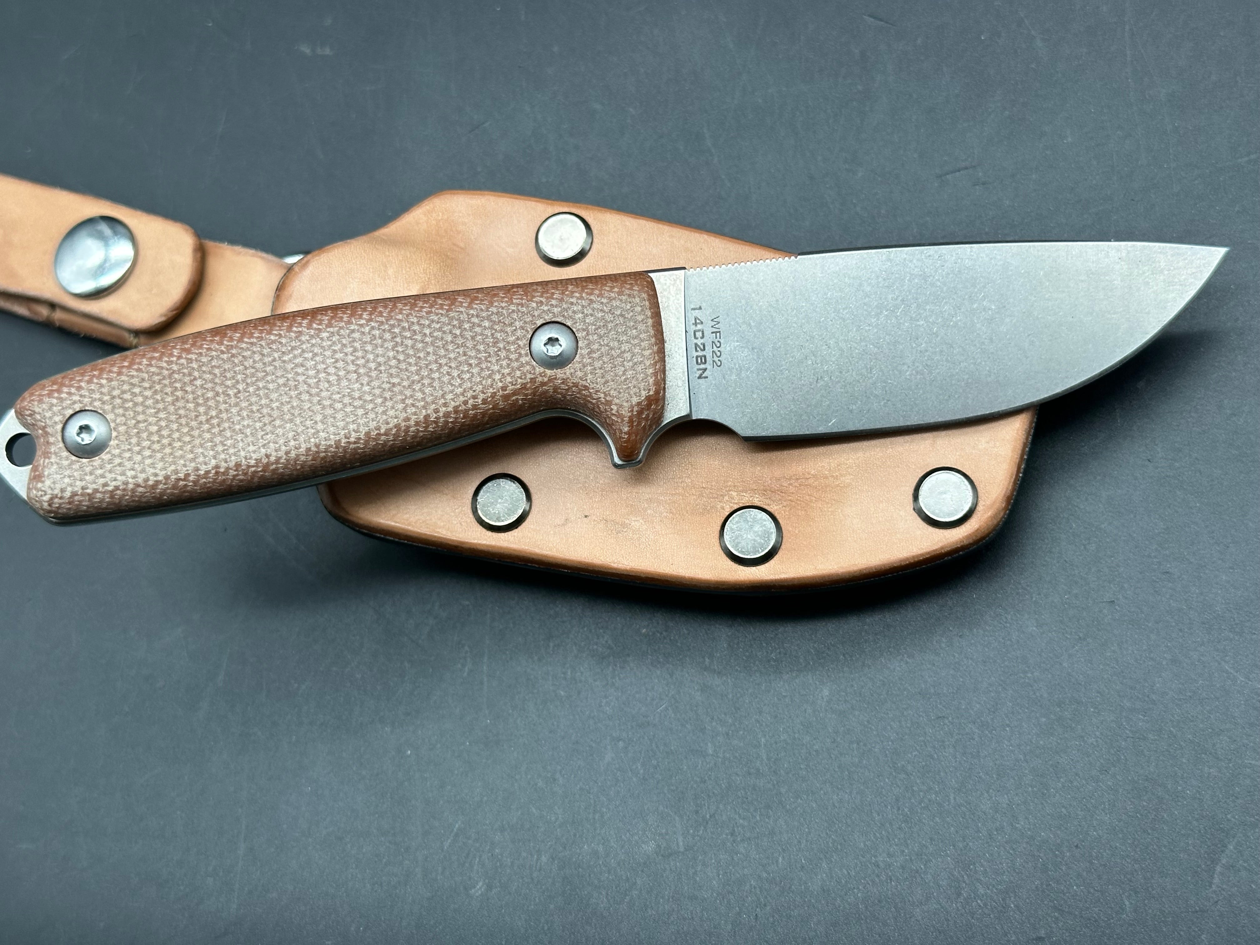 Watchman fixed blade knife micarta scales 14C28N blade includes sheath