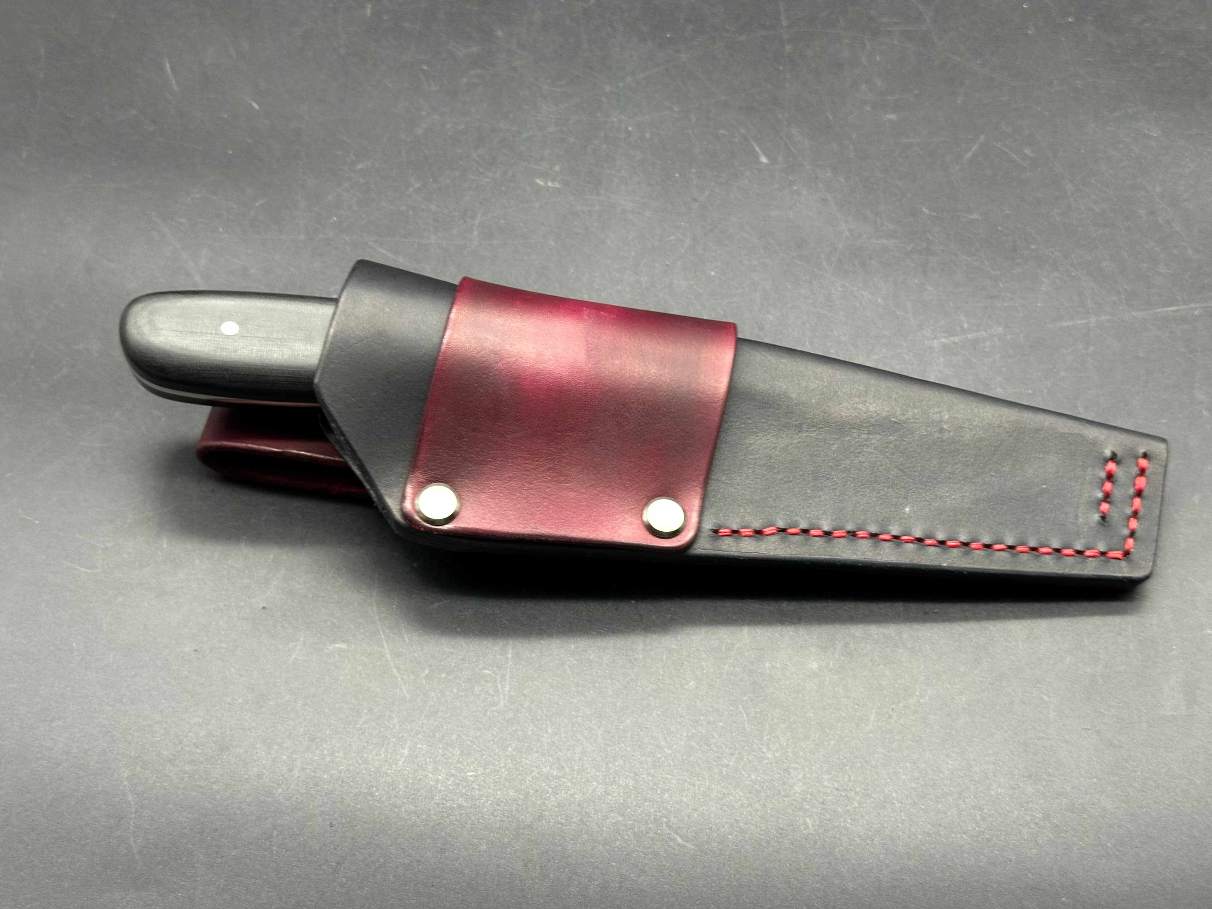 Hand made fixed blade knife and custom sheath