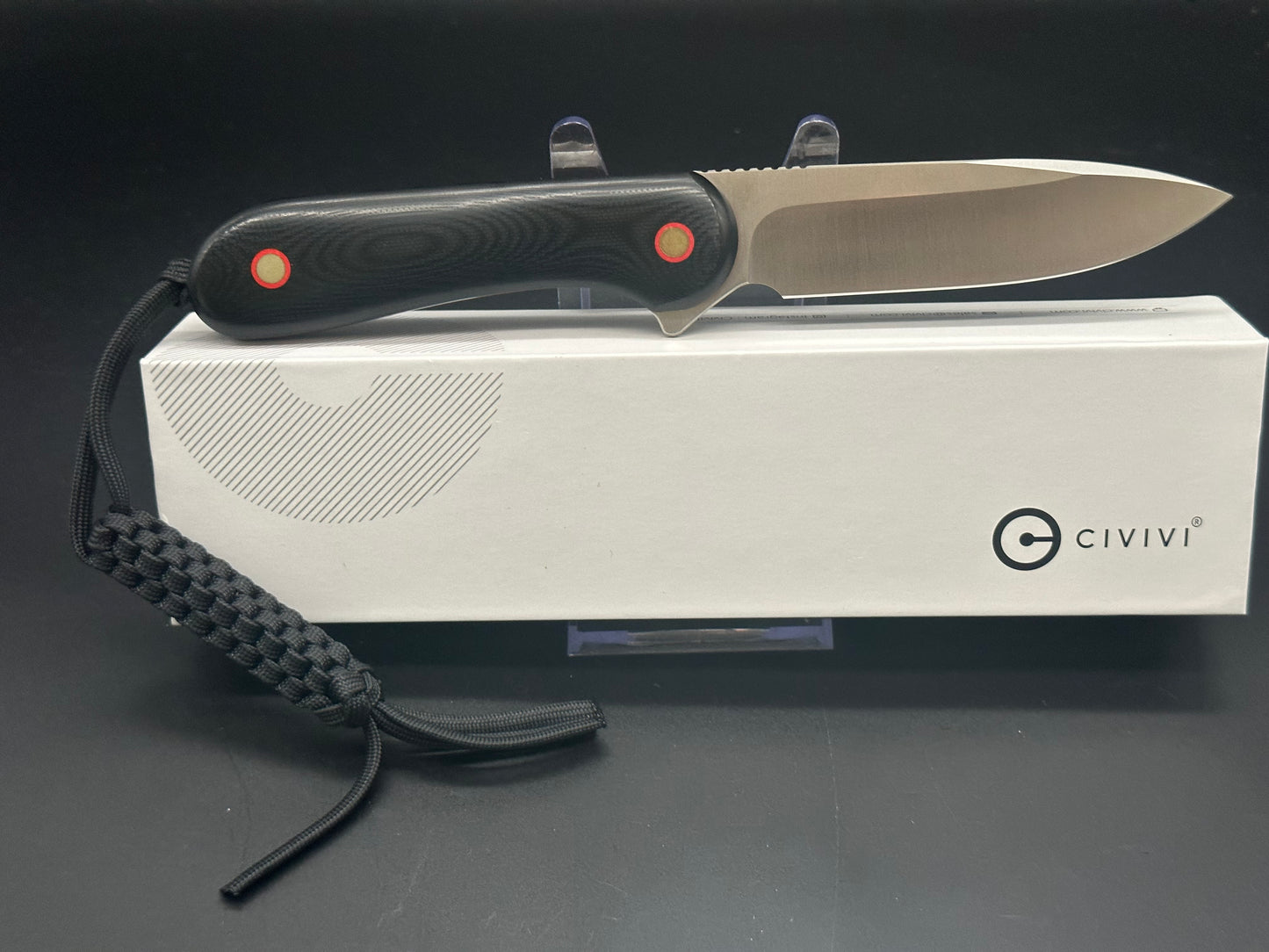 CIVIVI Elementum Fixed Blade/Black/ Red G10