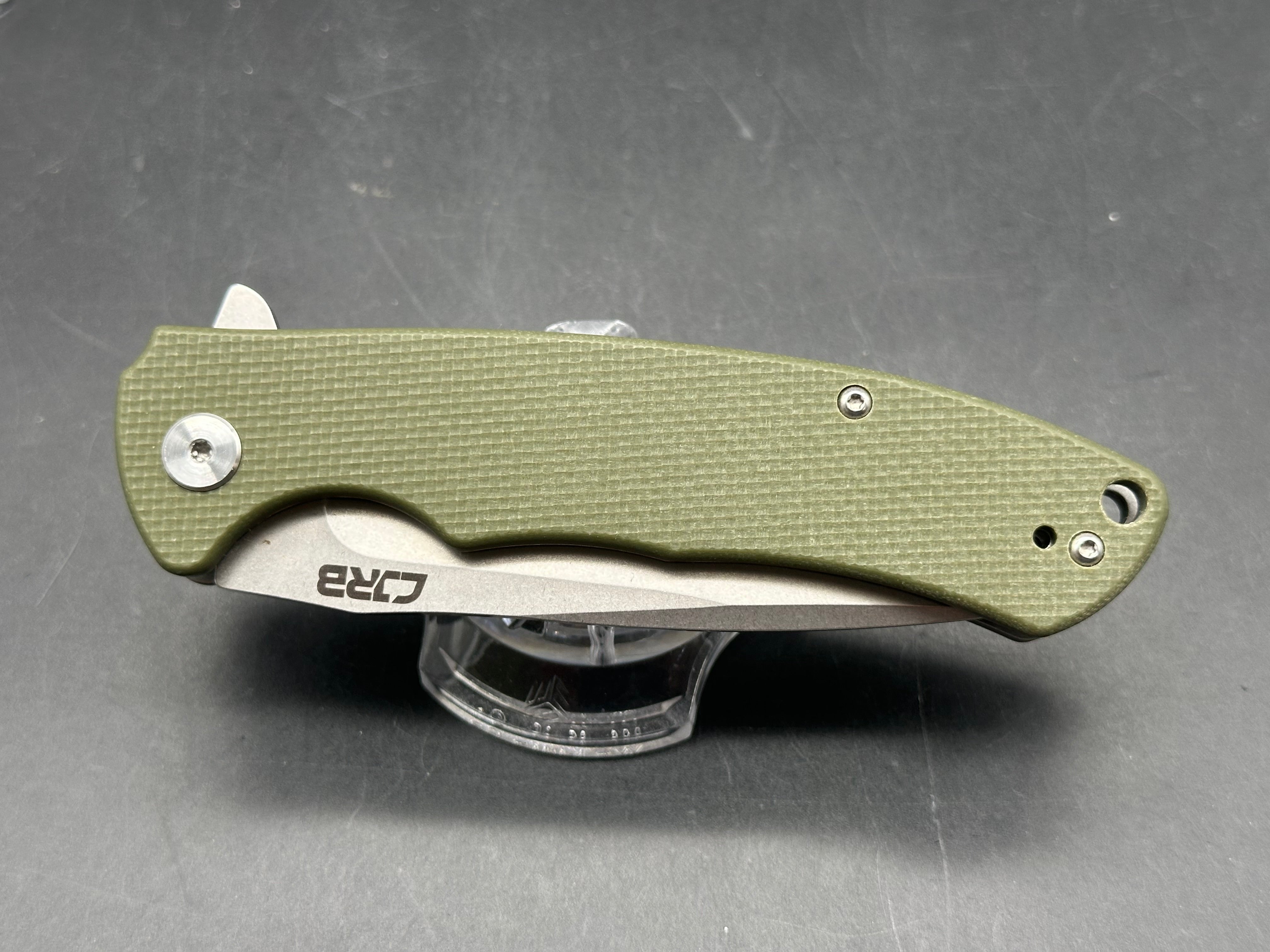 CJRB Cutlery Taiga Liner Lock Knife Gray G-10 (3.75" D2 Stonewash) J1903