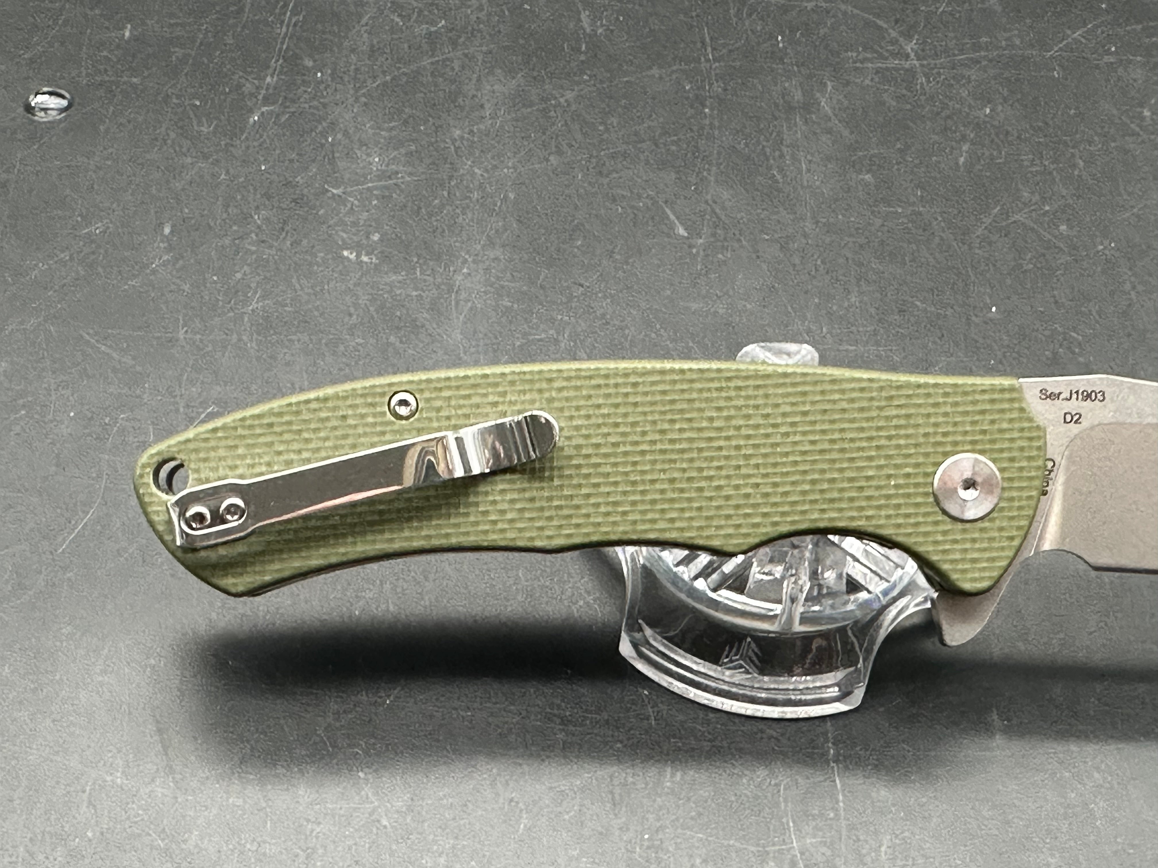 CJRB Cutlery Taiga Liner Lock Knife Gray G-10 (3.75" D2 Stonewash) J1903