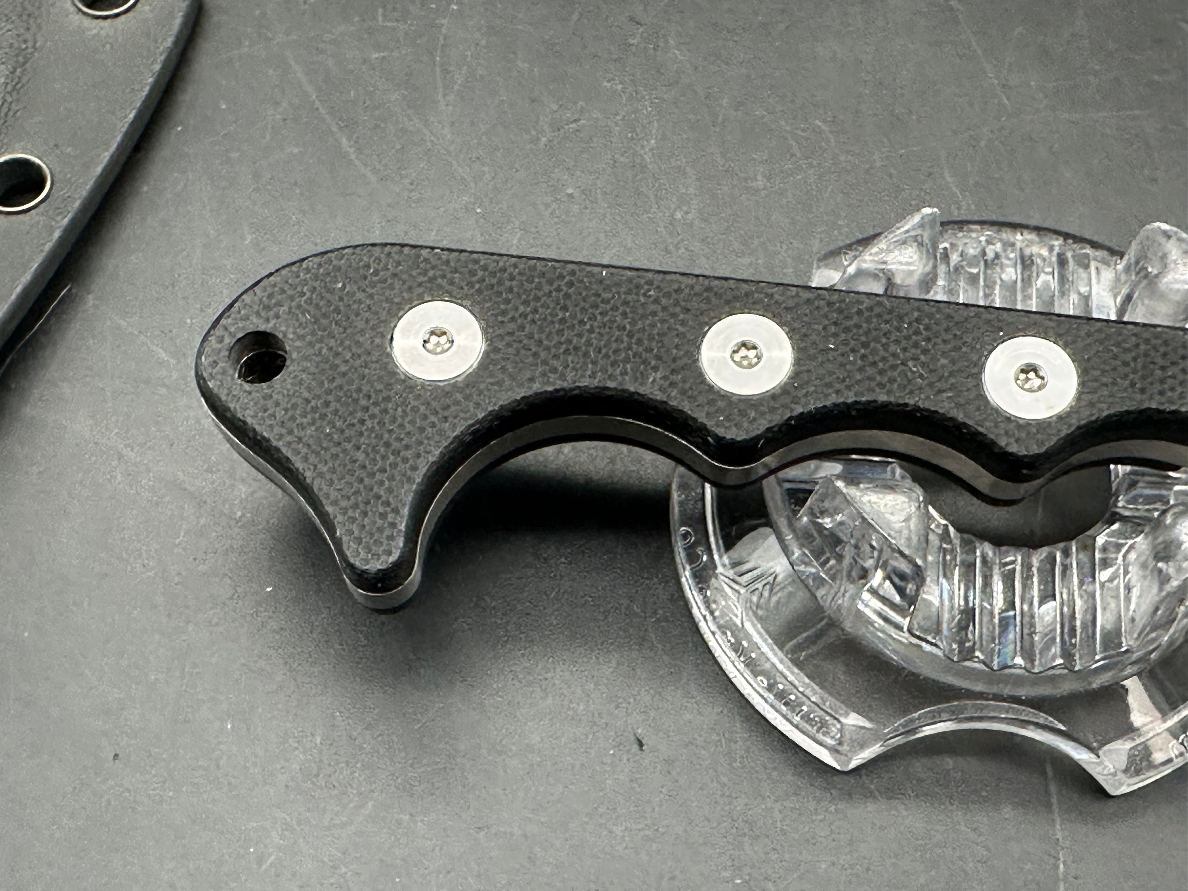 QSP Neckmuk Fixed Blade Neck Knife Black G-10 (2.8" Satin)