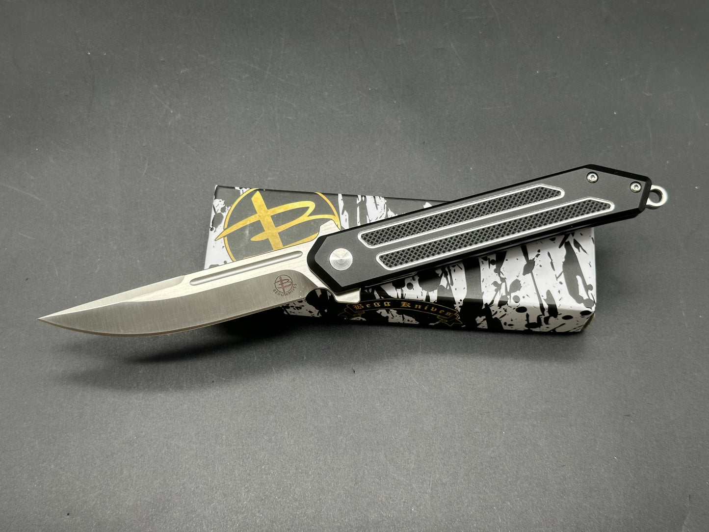 Begg Knives Kwaiken Liner Lock Knife Aluminum Black (3.5" Satin)